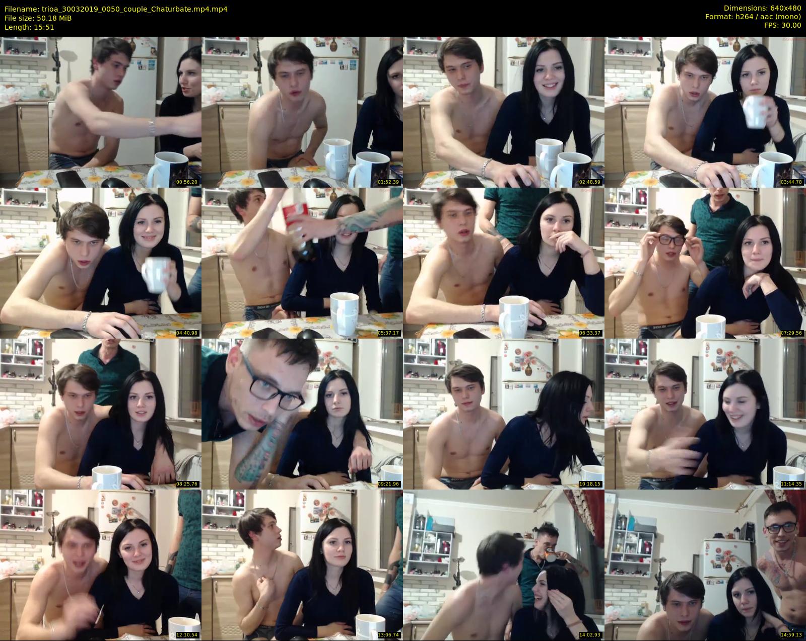 trioa — 16 minute Chaturbate couple cam show recording, 480p, Mar 30, 2019