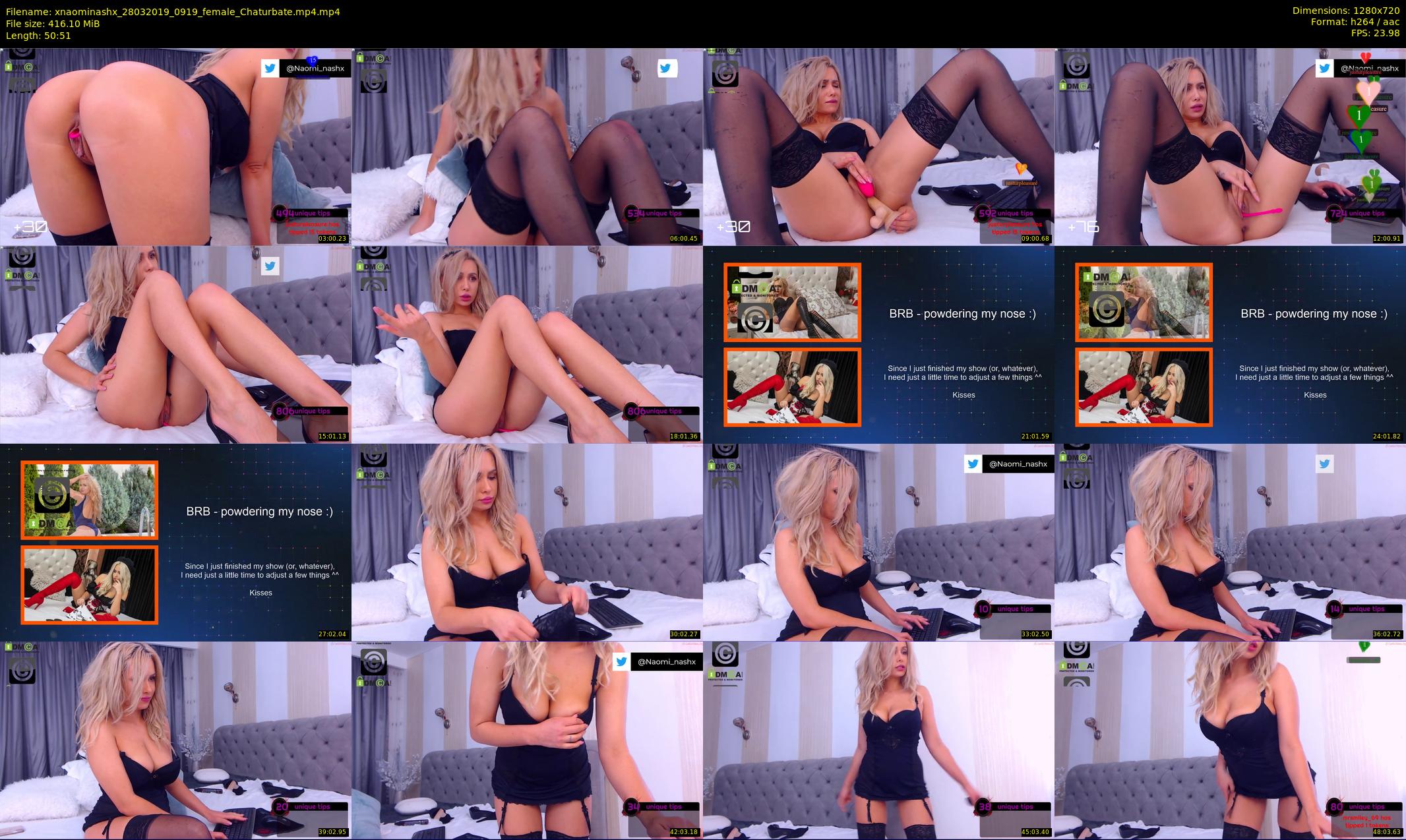 xnaominashx — 51 minute Chaturbate female cam show recording, 720p, Mar 28, 2019
