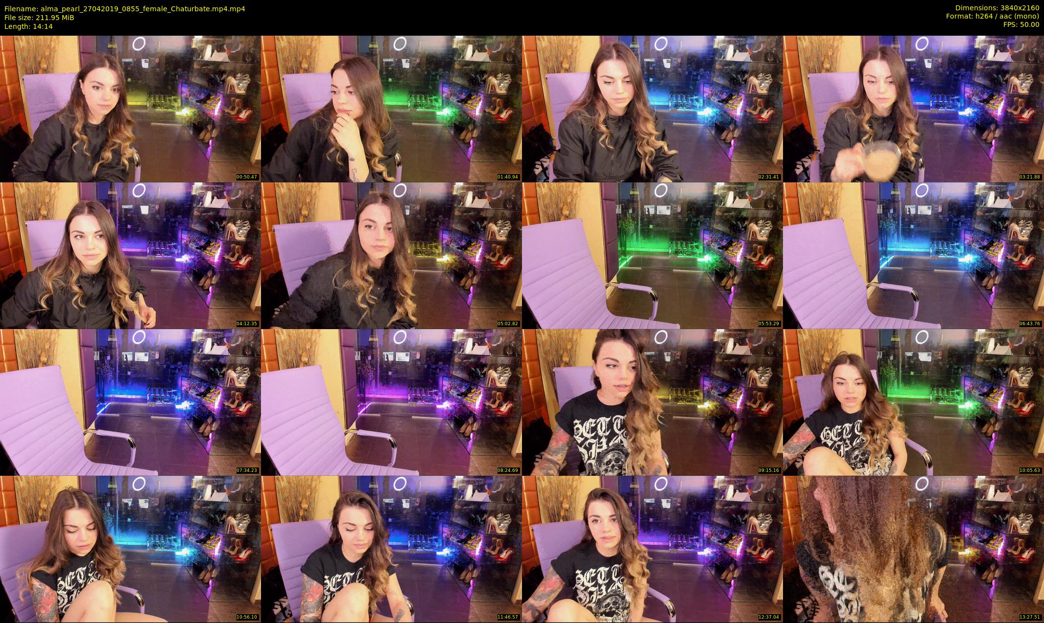 alma_pearl — 15 minute Chaturbate female cam show recording, 4K, Apr 27, 2019