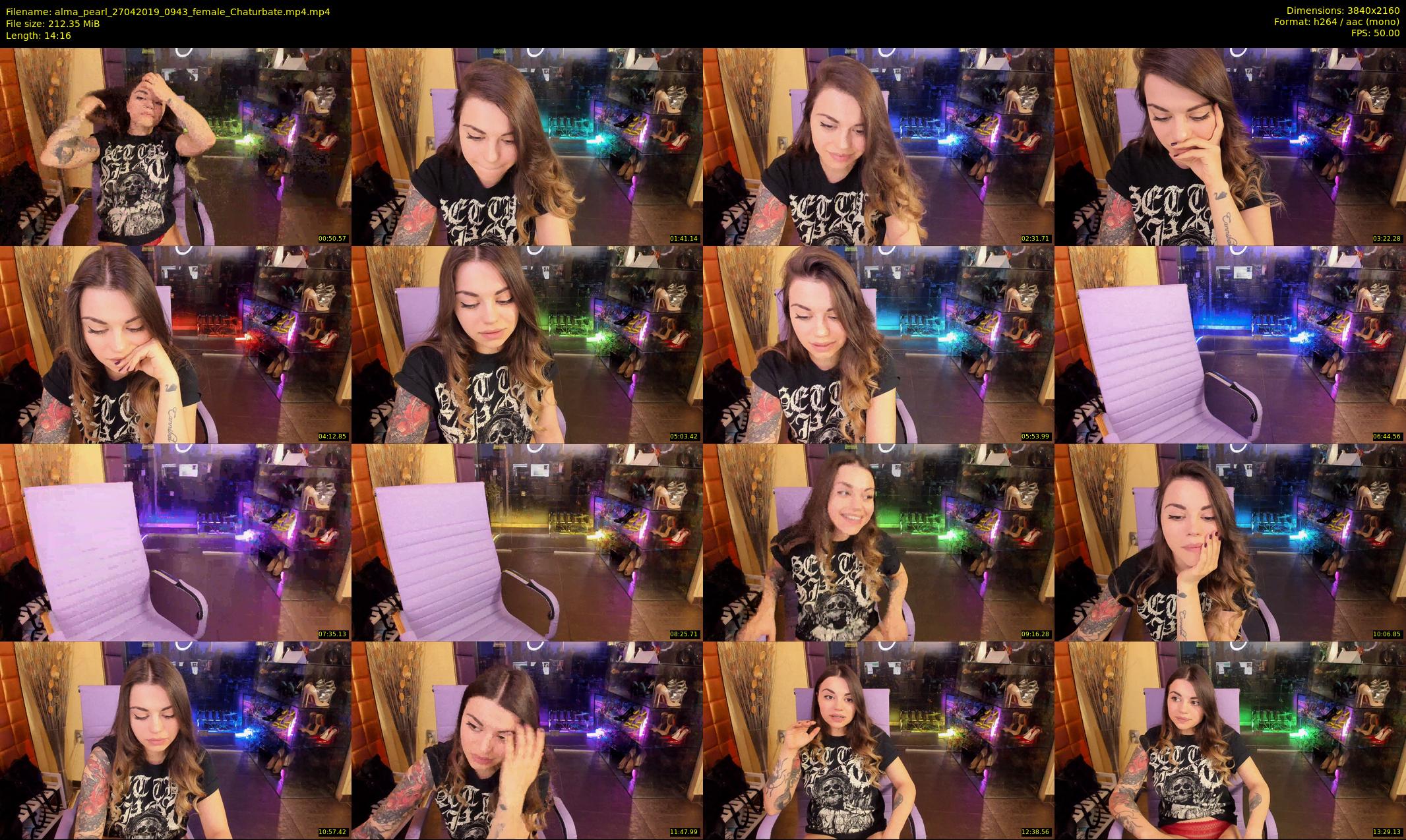 alma_pearl — 15 minute Chaturbate female cam show recording, 4K, Apr 27, 2019