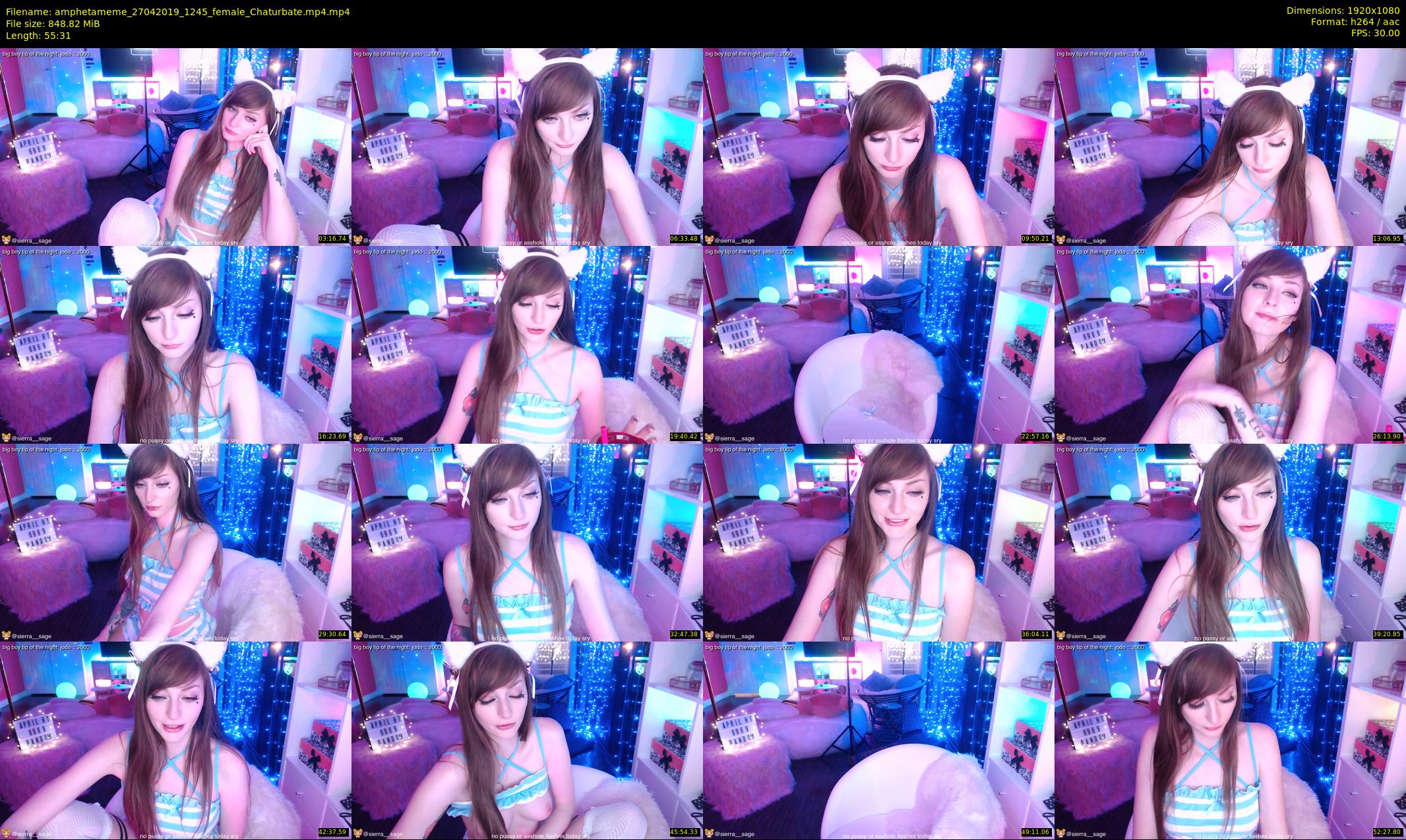 amphetameme — 56 minute Chaturbate female cam show recording, 1080p, Apr 27, 2019