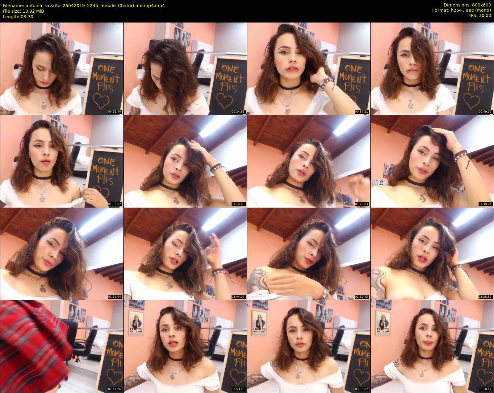 antonia_savatto — 4 minute Chaturbate female cam show recording, 480p, Apr 26, 2019
