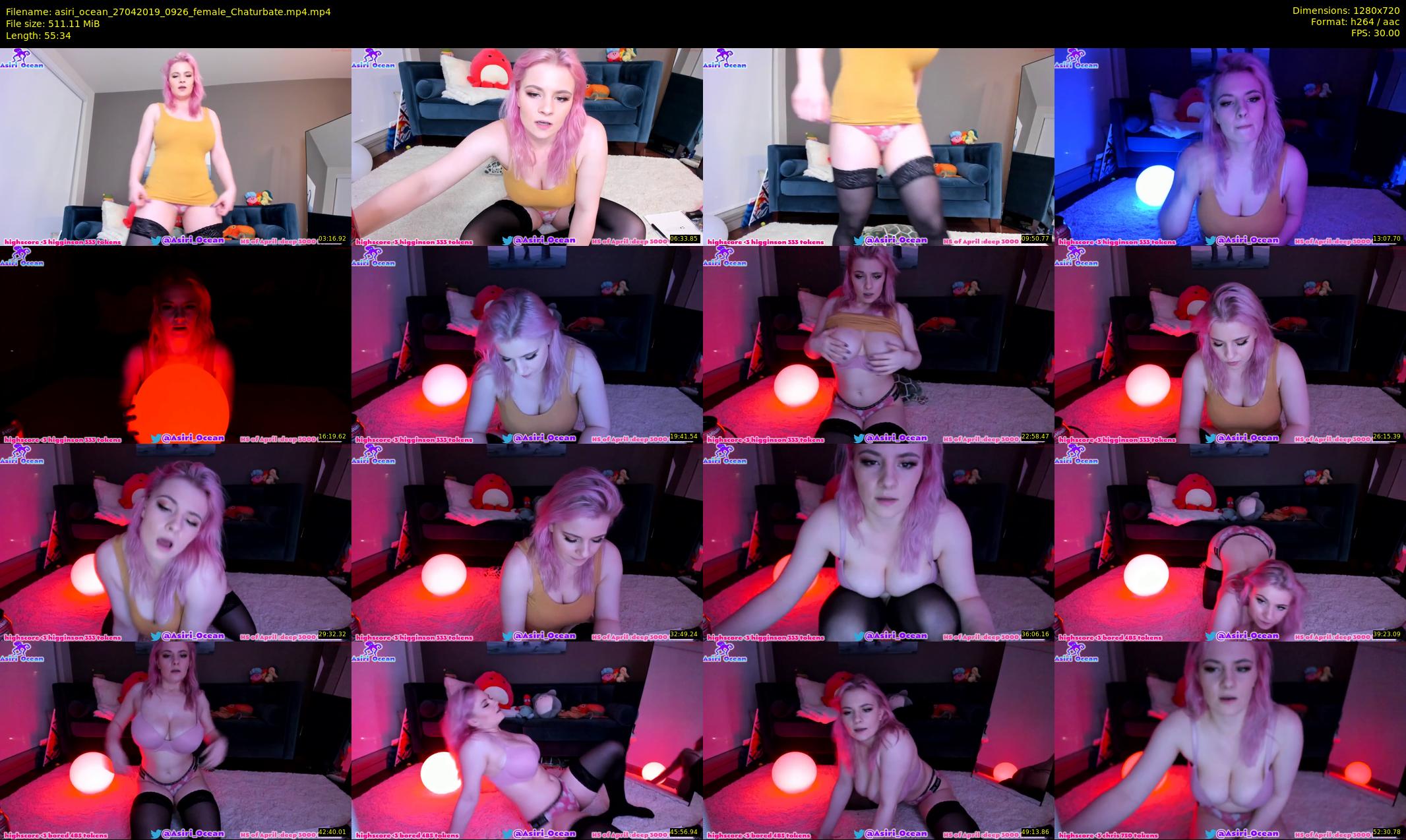 asiri_ocean — 56 minute Chaturbate female cam show recording, 720p, Apr 27, 2019