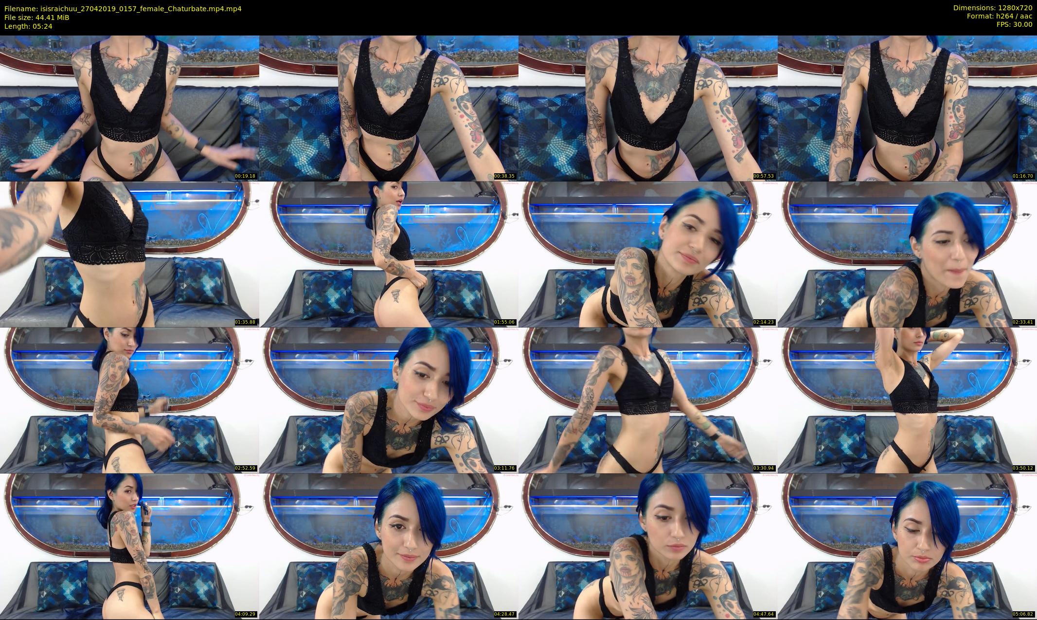 isisraichuu — 6 minute Chaturbate female cam show recording, 720p, Apr 27, 2019