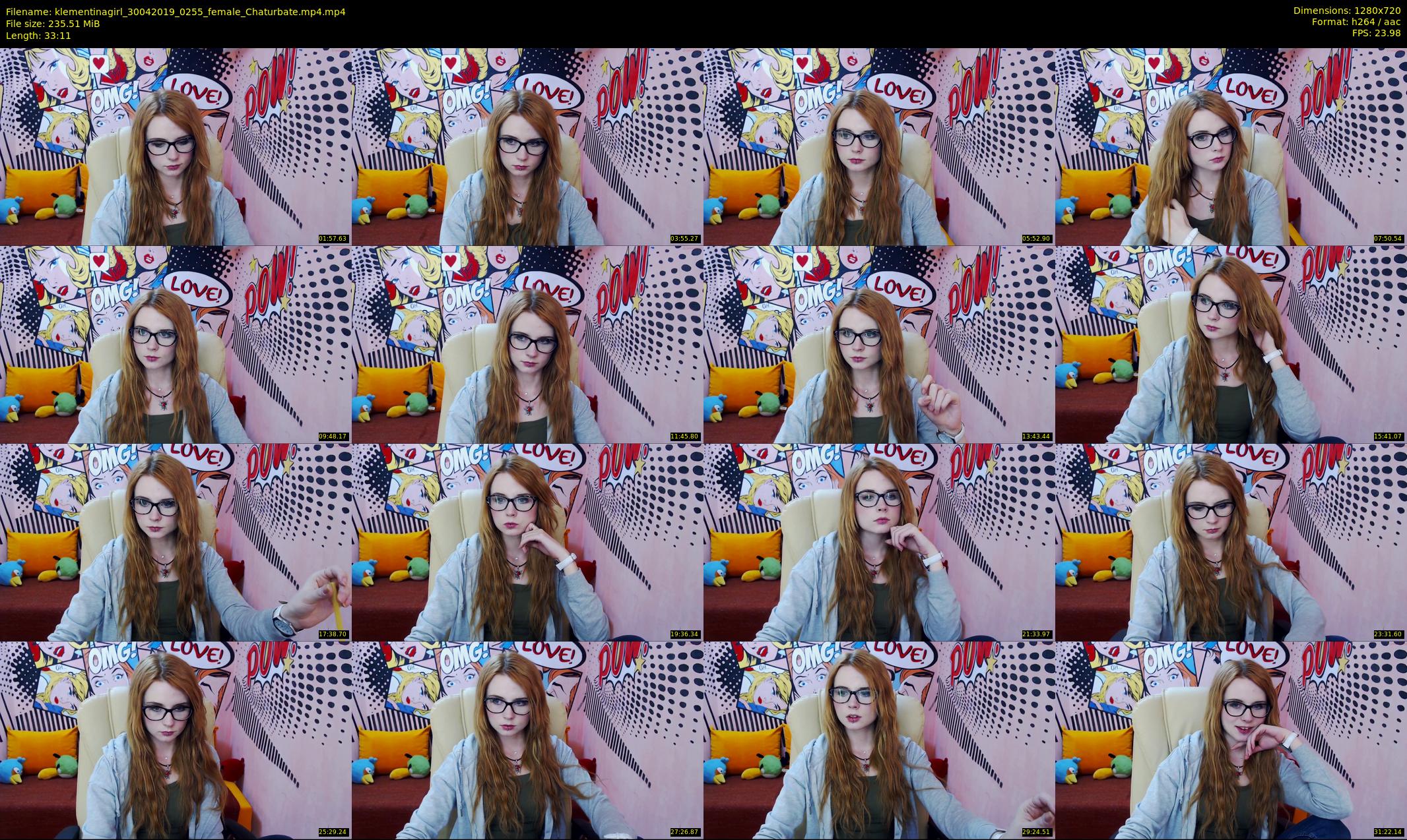 klementinagirl — 34 minute Chaturbate female cam show recording, 720p, Apr 30, 2019