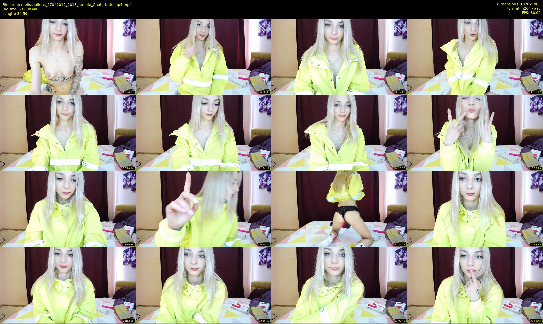 melissaallens — 35 minute Chaturbate female cam show recording, 1080p, Apr 27, 2019