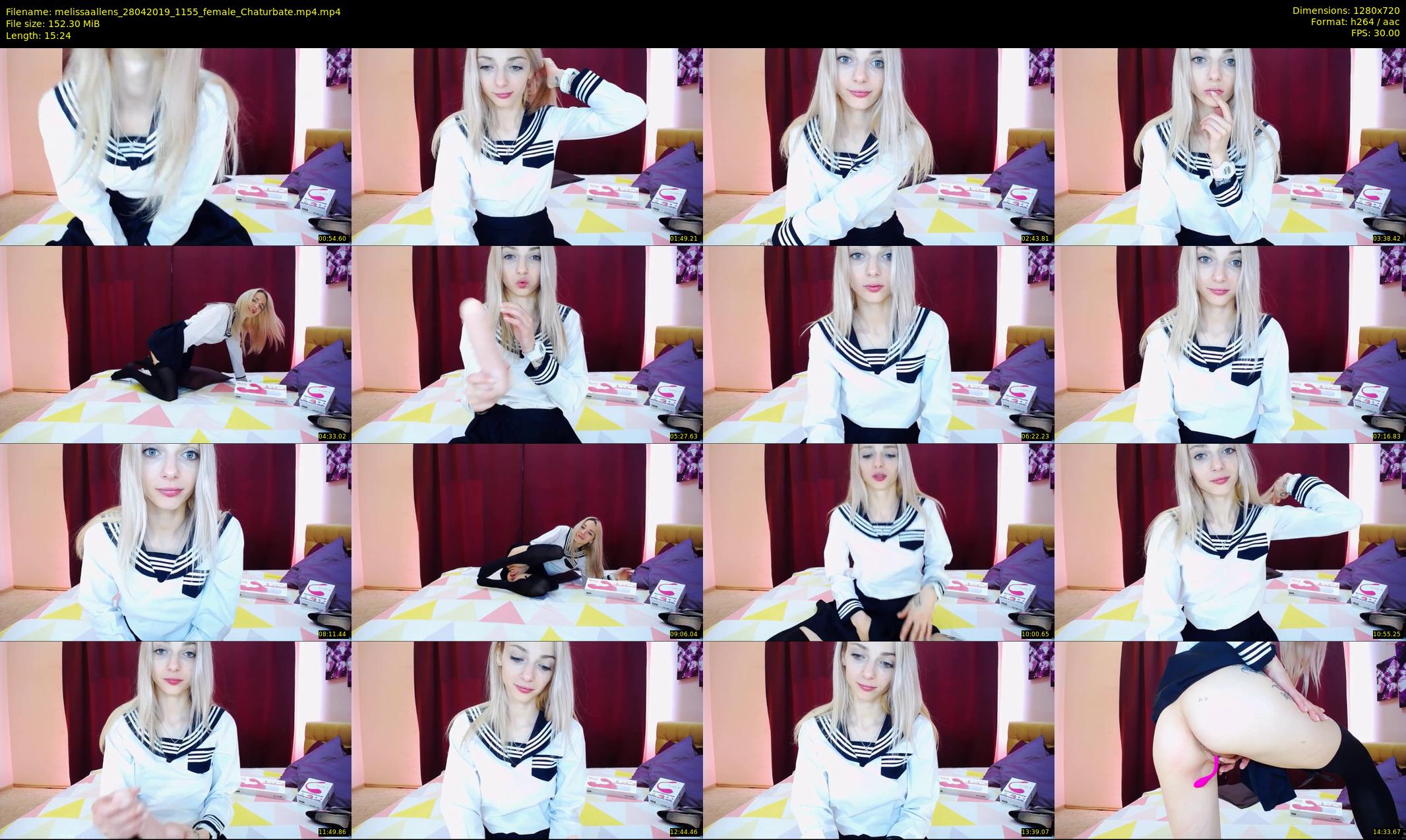 melissaallens — 16 minute Chaturbate female cam show recording, 720p, Apr 28, 2019