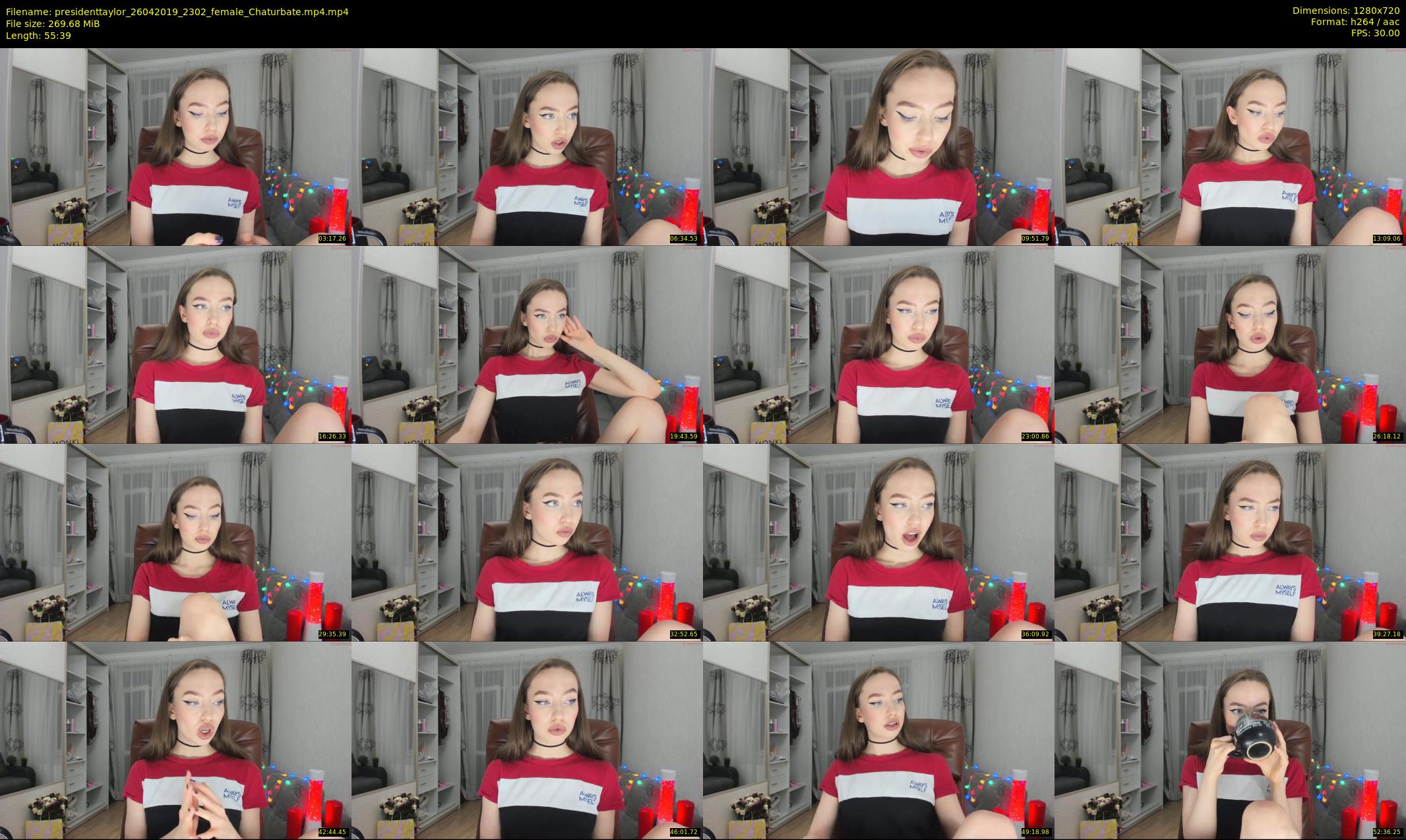 presidenttaylor — 56 minute Chaturbate female cam show recording, 720p, Apr 26, 2019