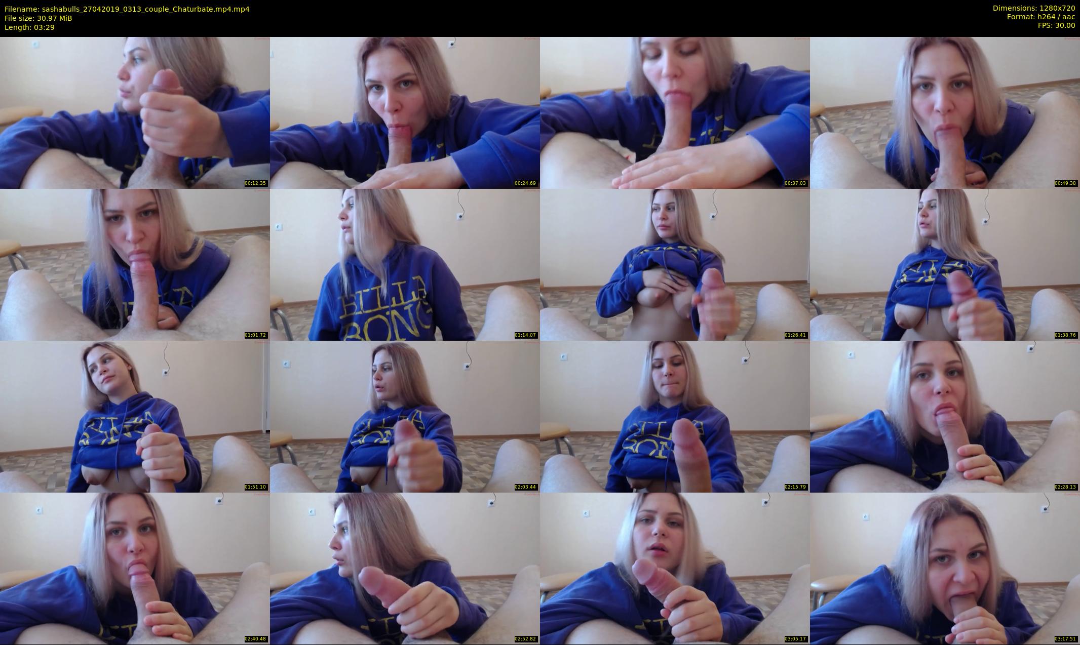 sashabulls — 4 minute Chaturbate couple cam show recording, 720p, Apr 27, 2019