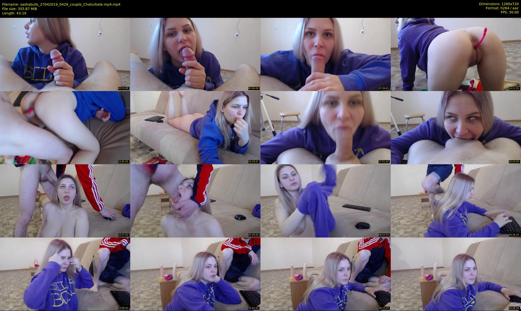 sashabulls — 44 minute Chaturbate couple cam show recording, 720p, Apr 27, 2019