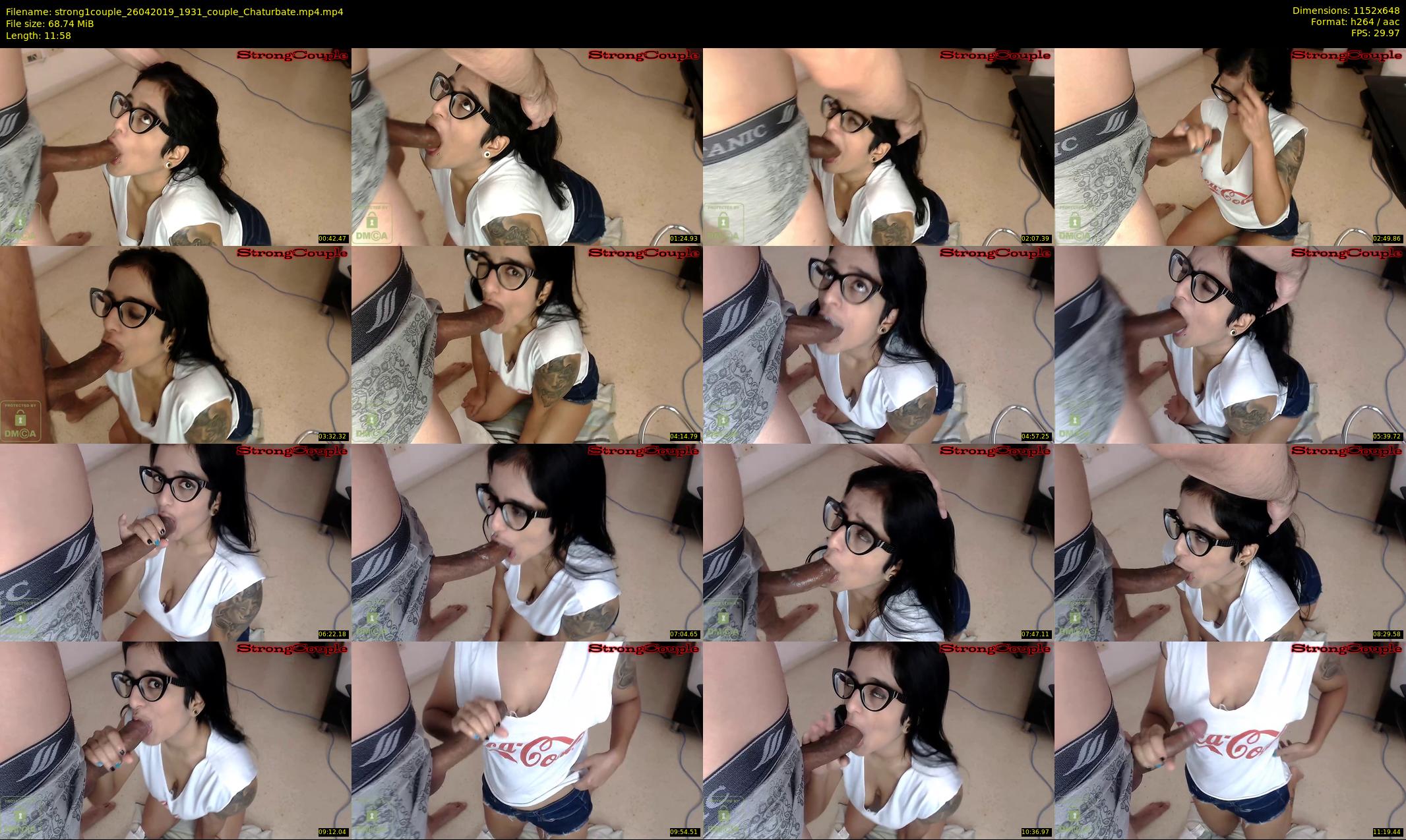 strong1couple — 12 minute Chaturbate couple cam show recording, 480p, Apr 26, 2019