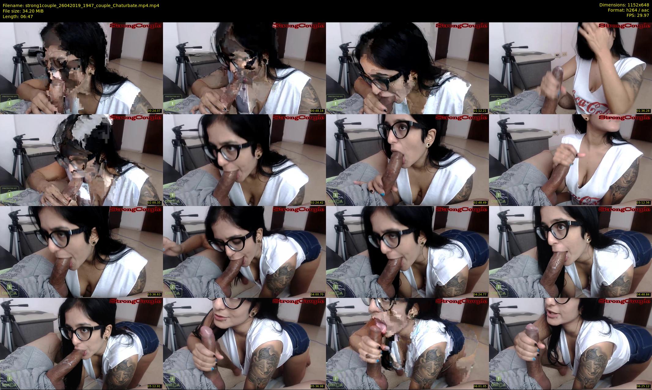 strong1couple — 7 minute Chaturbate couple cam show recording, 480p, Apr 26, 2019