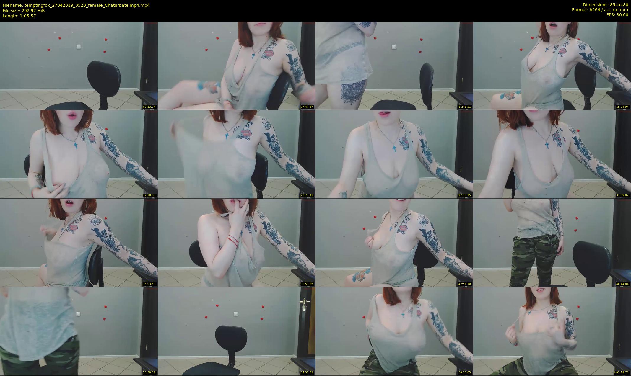 temptingfox — 66 minute Chaturbate female cam show recording, 480p, Apr 27, 2019