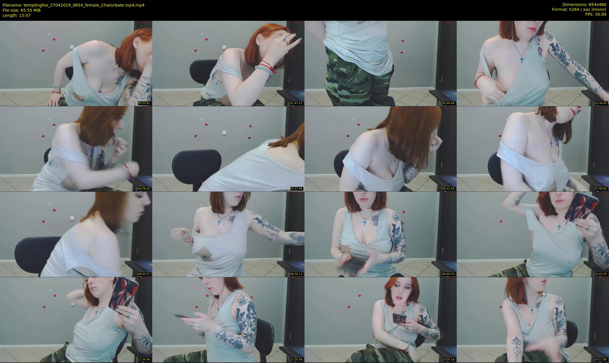 temptingfox — 16 minute Chaturbate female cam show recording, 480p, Apr 27, 2019