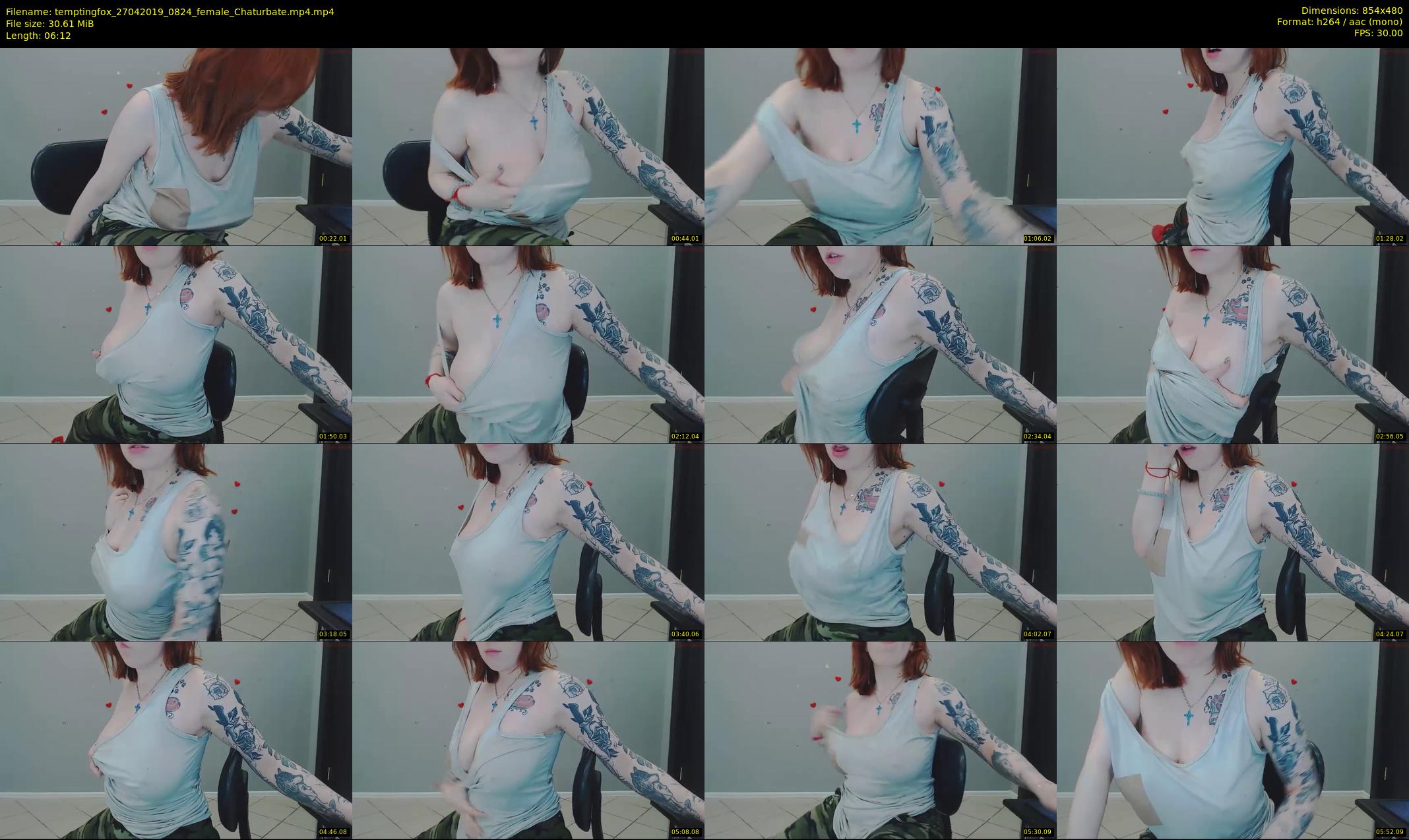 temptingfox — 7 minute Chaturbate female cam show recording, 480p, Apr 27, 2019