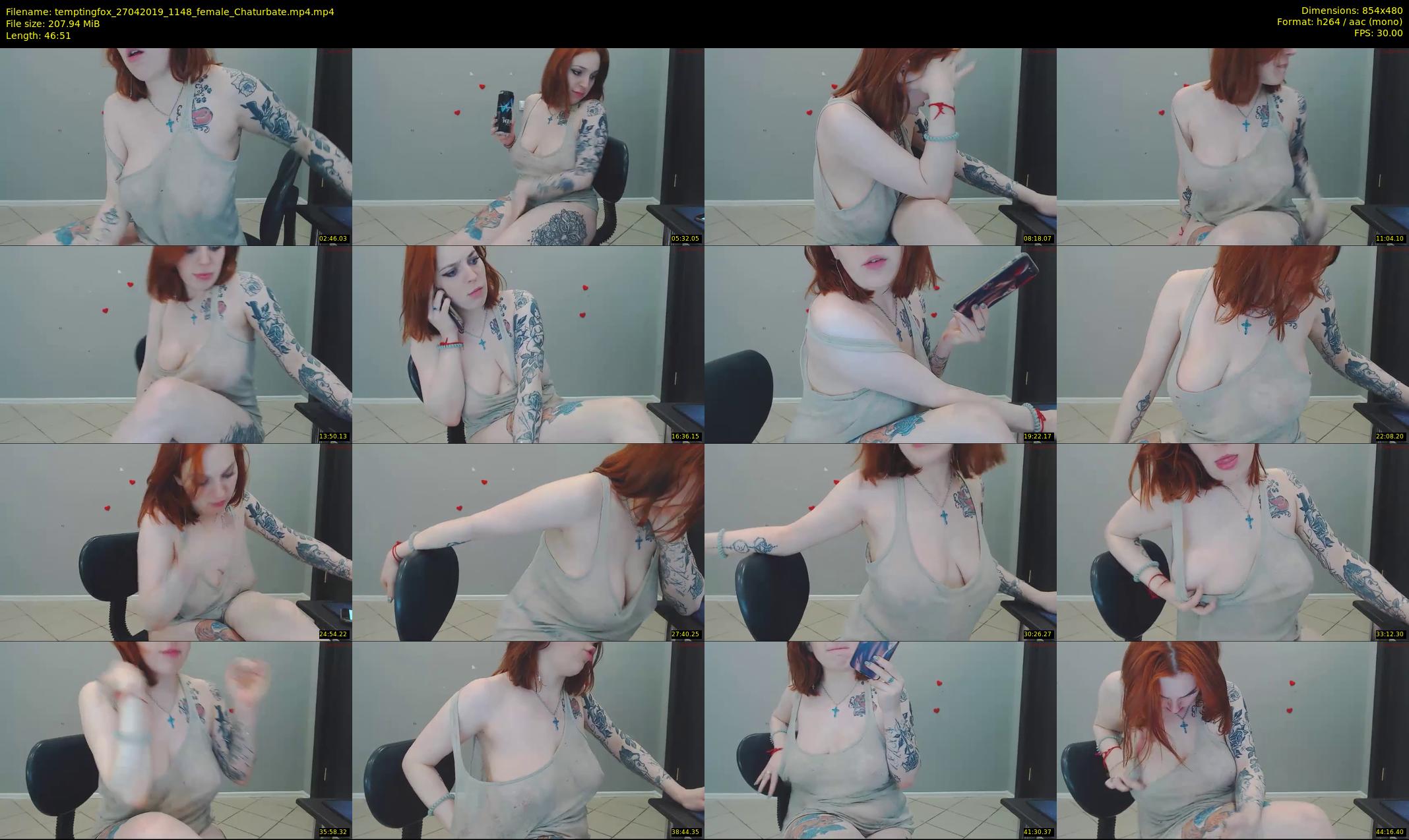 temptingfox — 47 minute Chaturbate female cam show recording, 480p, Apr 27, 2019