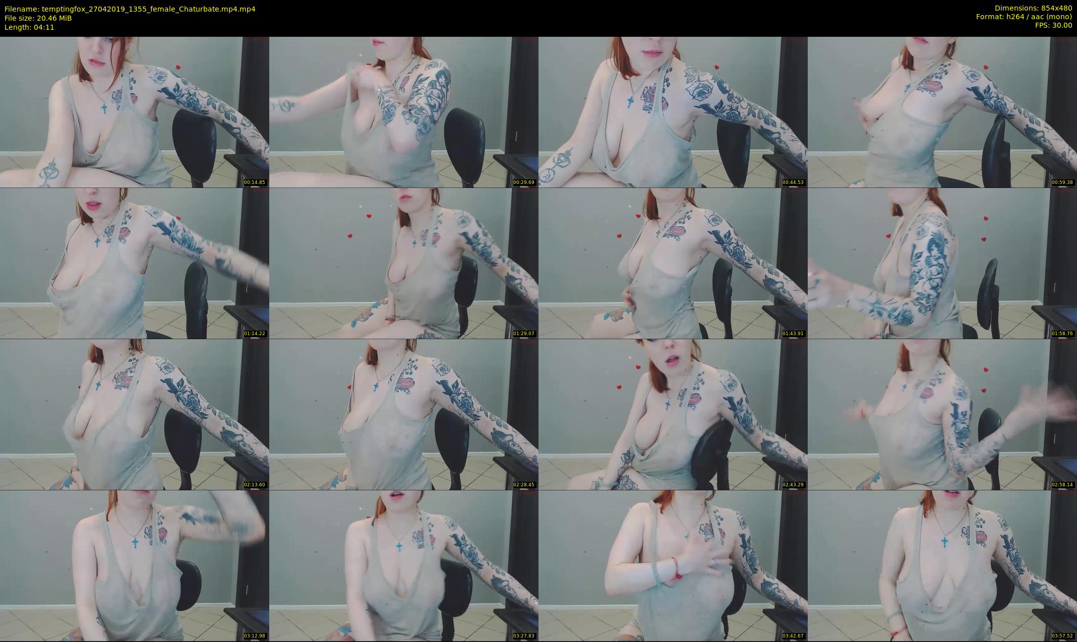 temptingfox — 5 minute Chaturbate female cam show recording, 480p, Apr 27, 2019