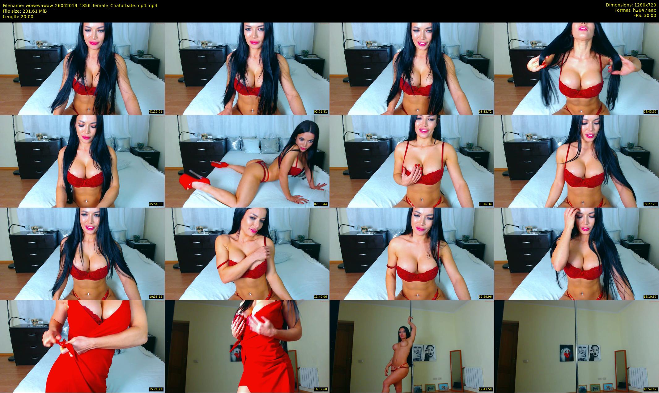 wowevawow — 20 minute Chaturbate female cam show recording, 720p, Apr 26, 2019