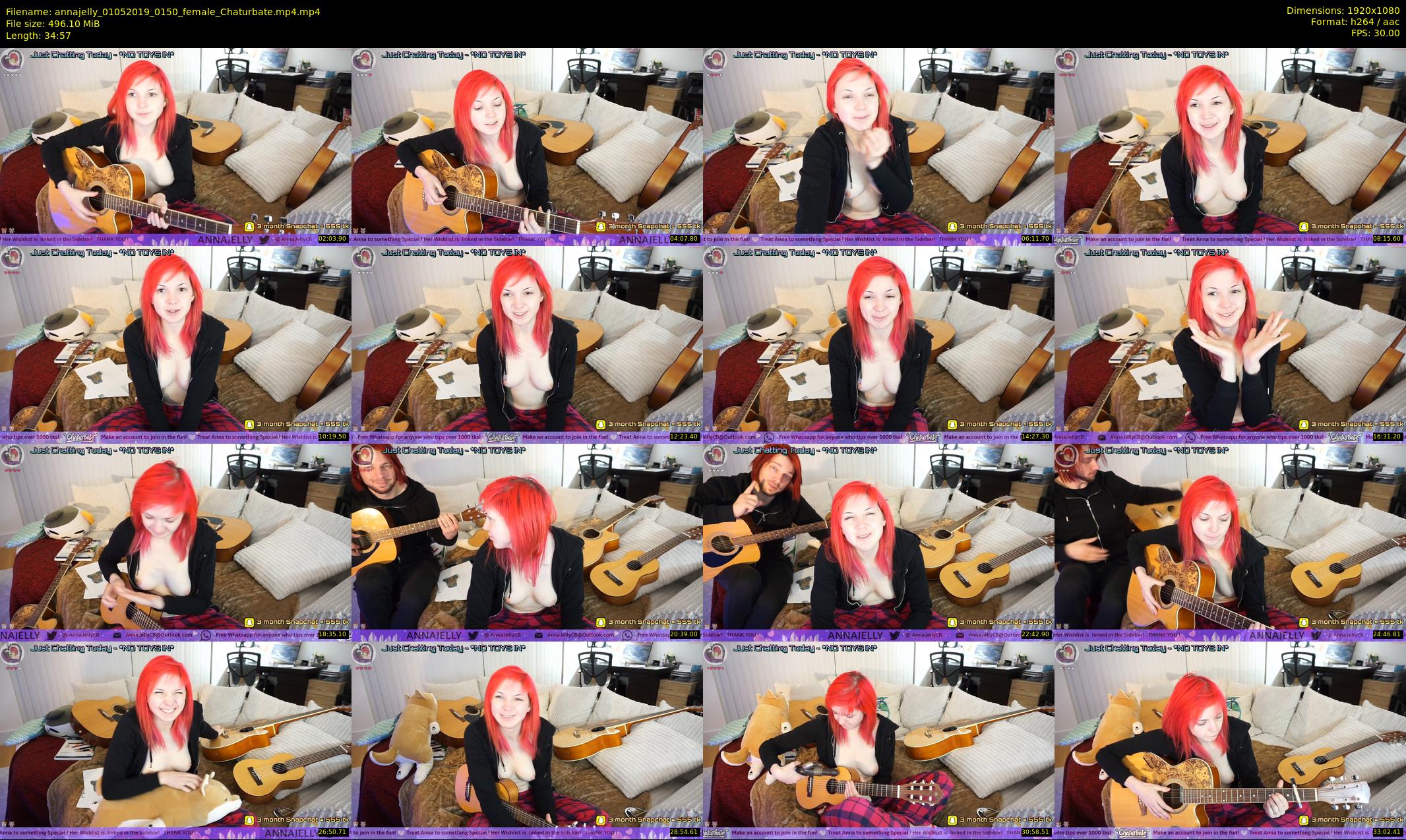 annajelly — 35 minute Chaturbate couple cam show recording, 1080p, May 1, 2019