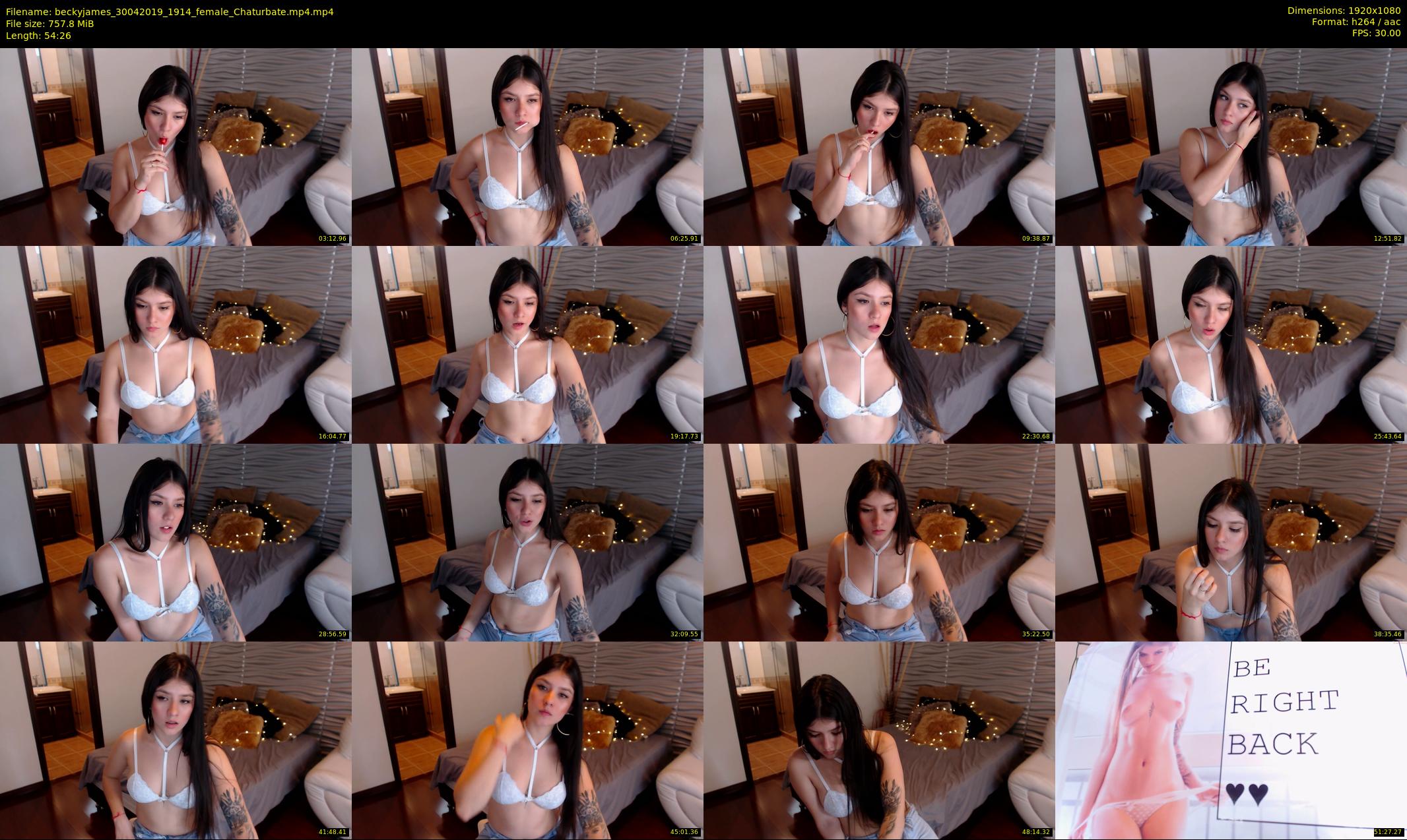 beckyjames — 55 minute Chaturbate female cam show recording, 1080p, Apr 30, 2019