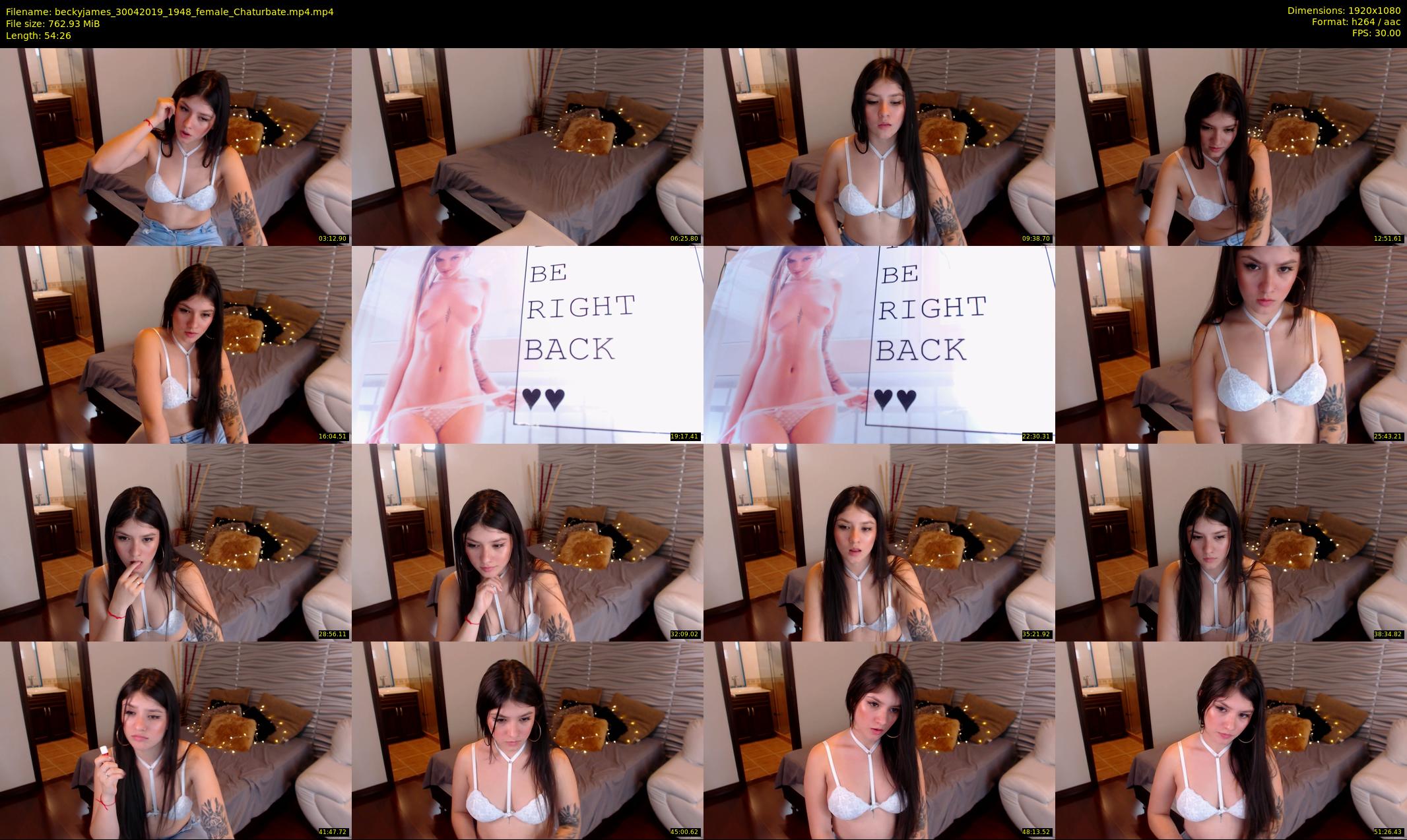 beckyjames — 55 minute Chaturbate female cam show recording, 1080p, Apr 30, 2019