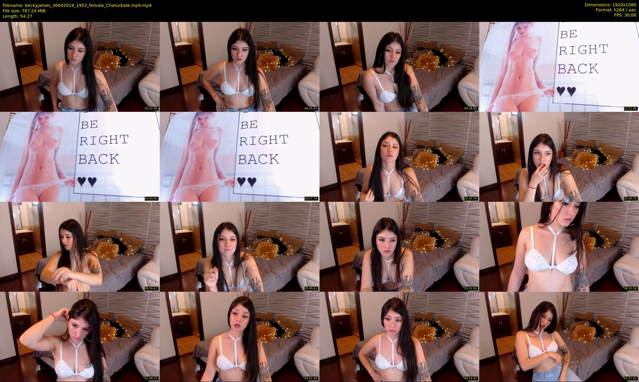 beckyjames — 55 minute Chaturbate female cam show recording, 1080p, Apr 30, 2019