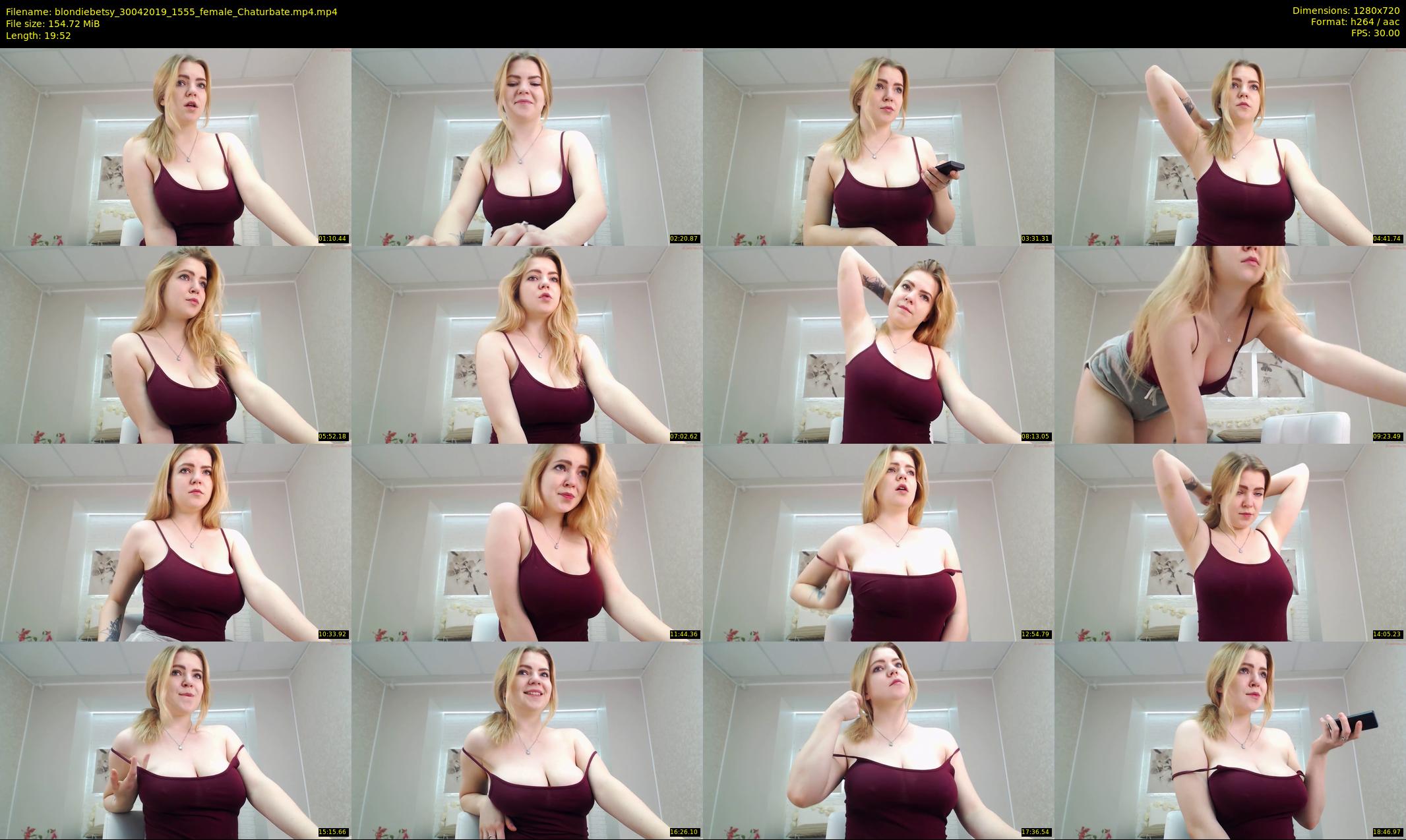 blondiebetsy — 20 minute Chaturbate female cam show recording, 720p, Apr 30, 2019