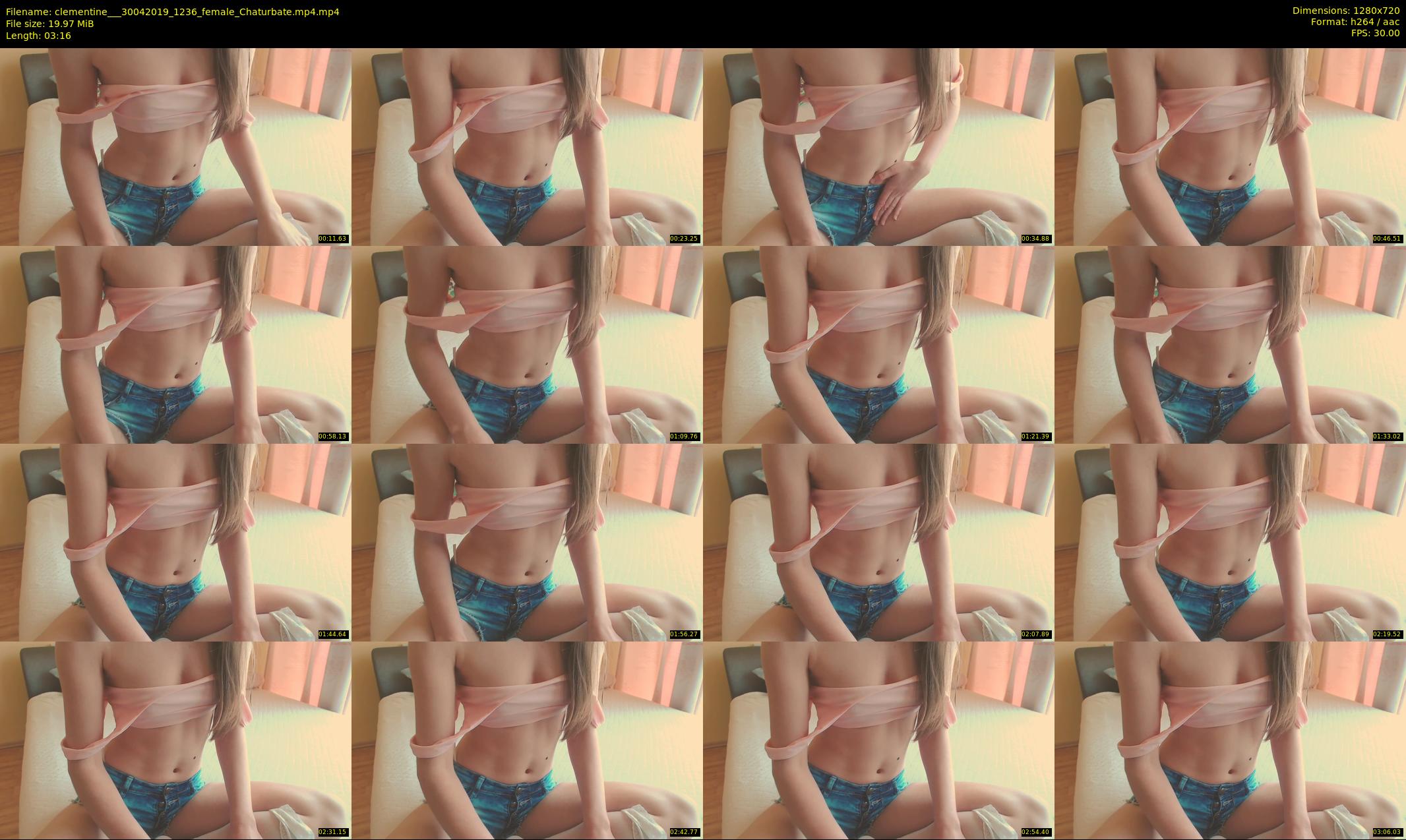 clementine__ — 4 minute Chaturbate female cam show recording, 720p, Apr 30, 2019