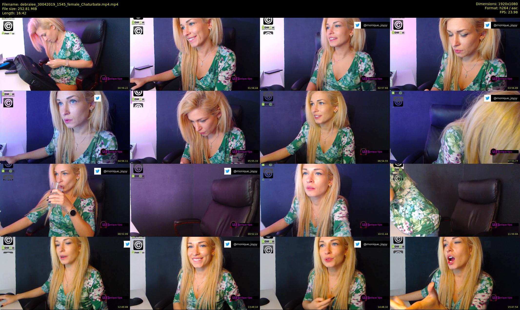 debralee — 17 minute Chaturbate female cam show recording, 1080p, Apr 30, 2019
