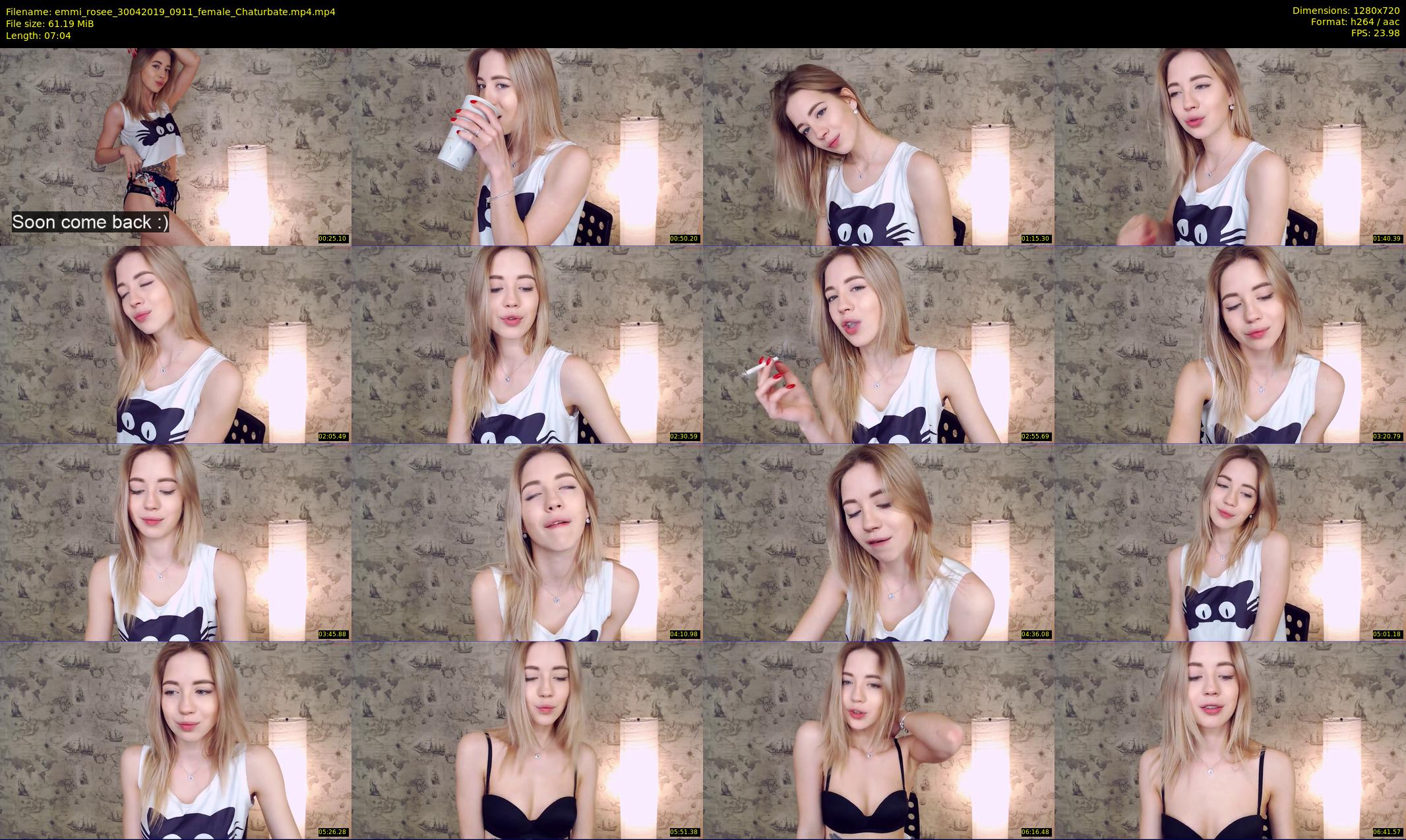emmi_rosee — 8 minute Chaturbate female cam show recording, 720p, Apr 30, 2019