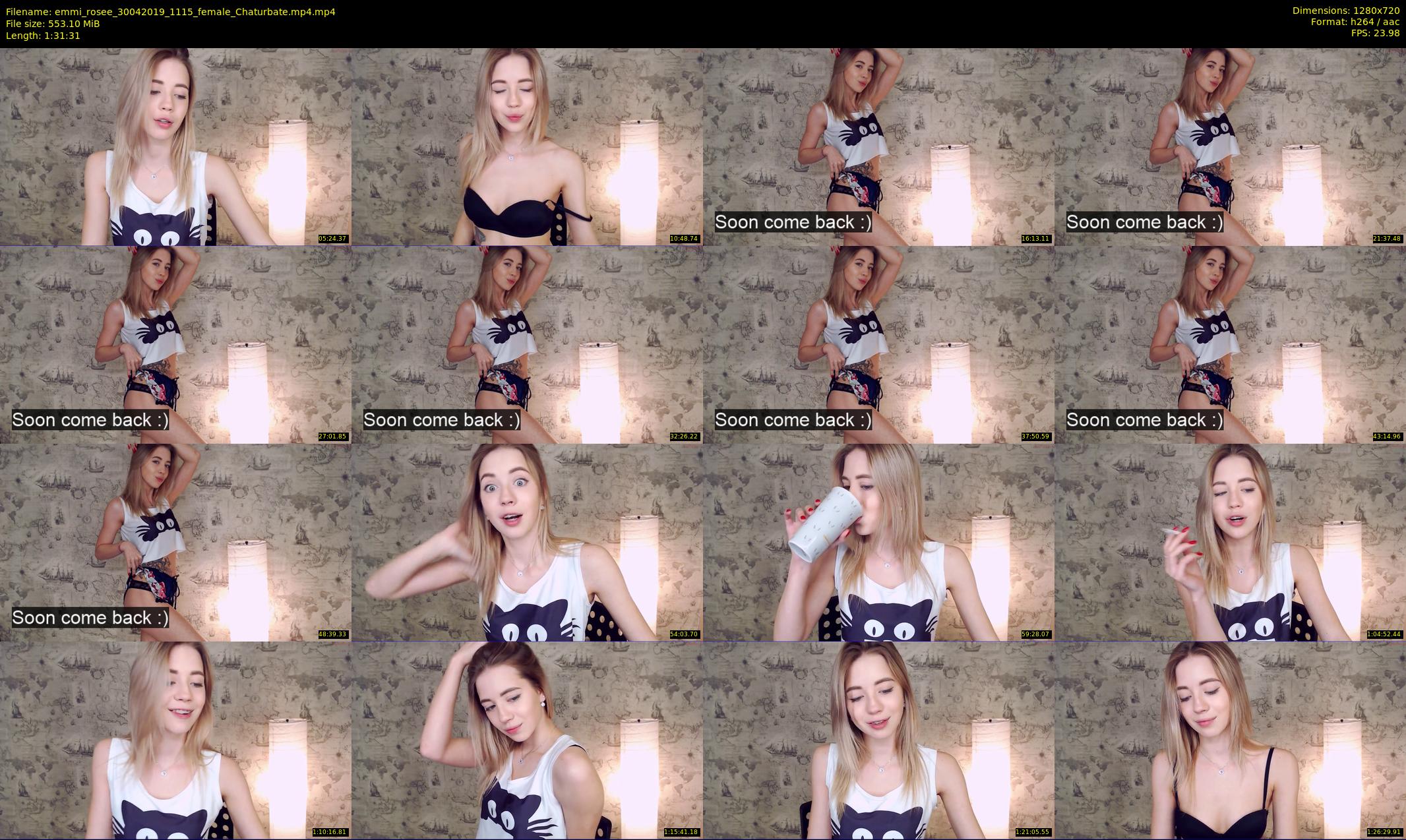emmi_rosee — 92 minute Chaturbate female cam show recording, 720p, Apr 30, 2019