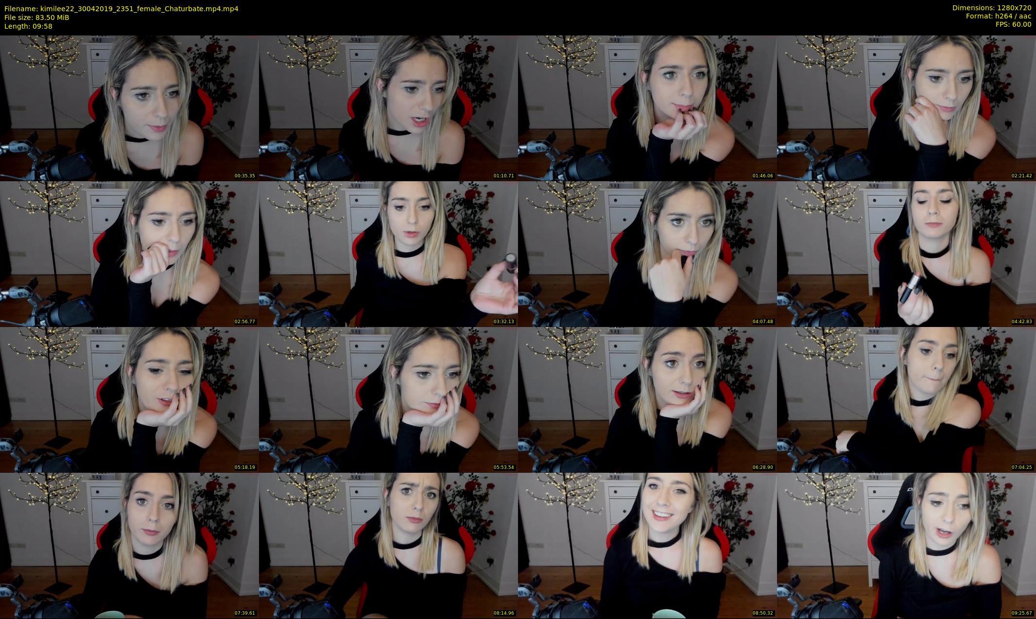 kimilee22 — 10 minute Chaturbate female cam show recording, 720p, Apr 30, 2019