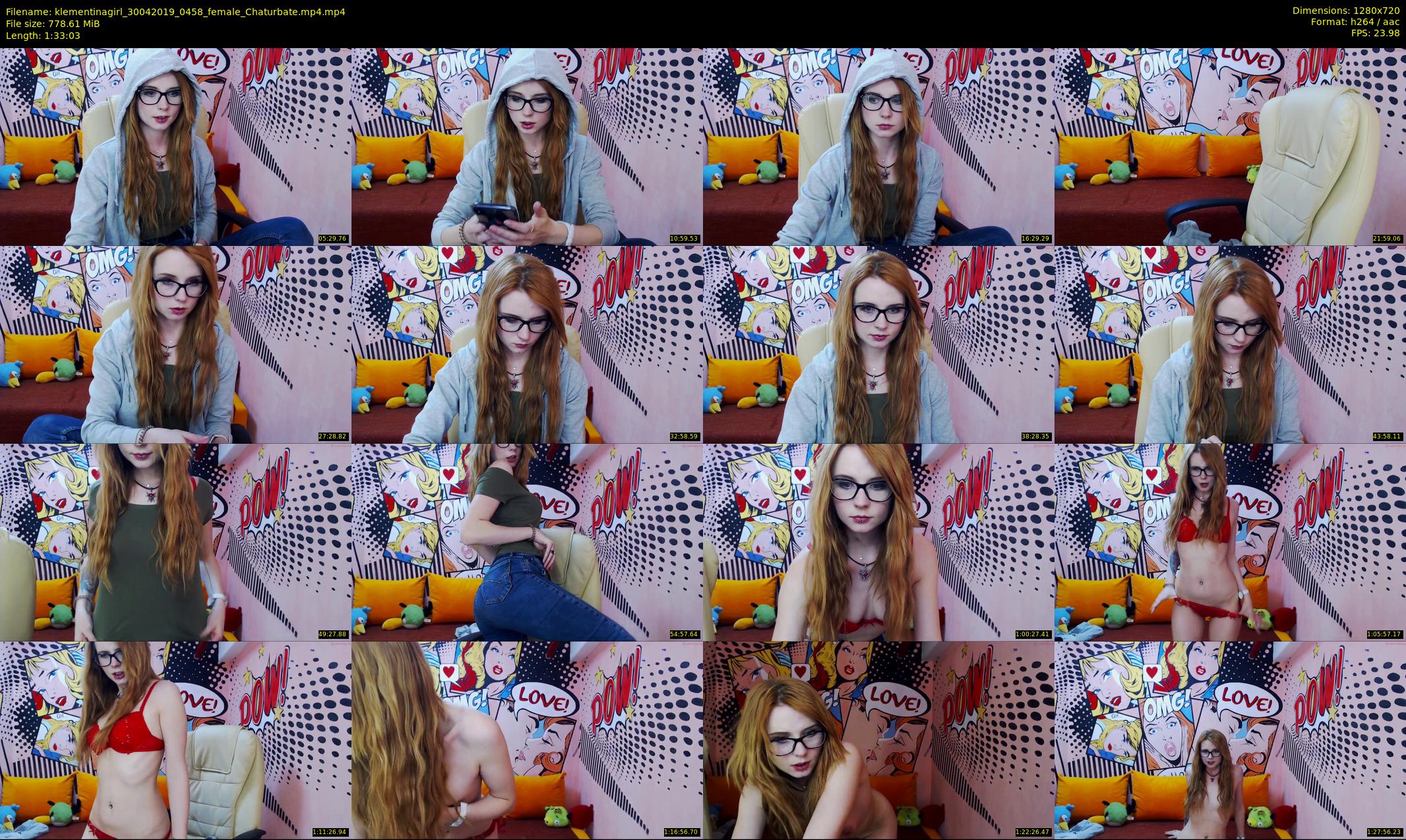 klementinagirl — 94 minute Chaturbate female cam show recording, 720p, Apr 30, 2019