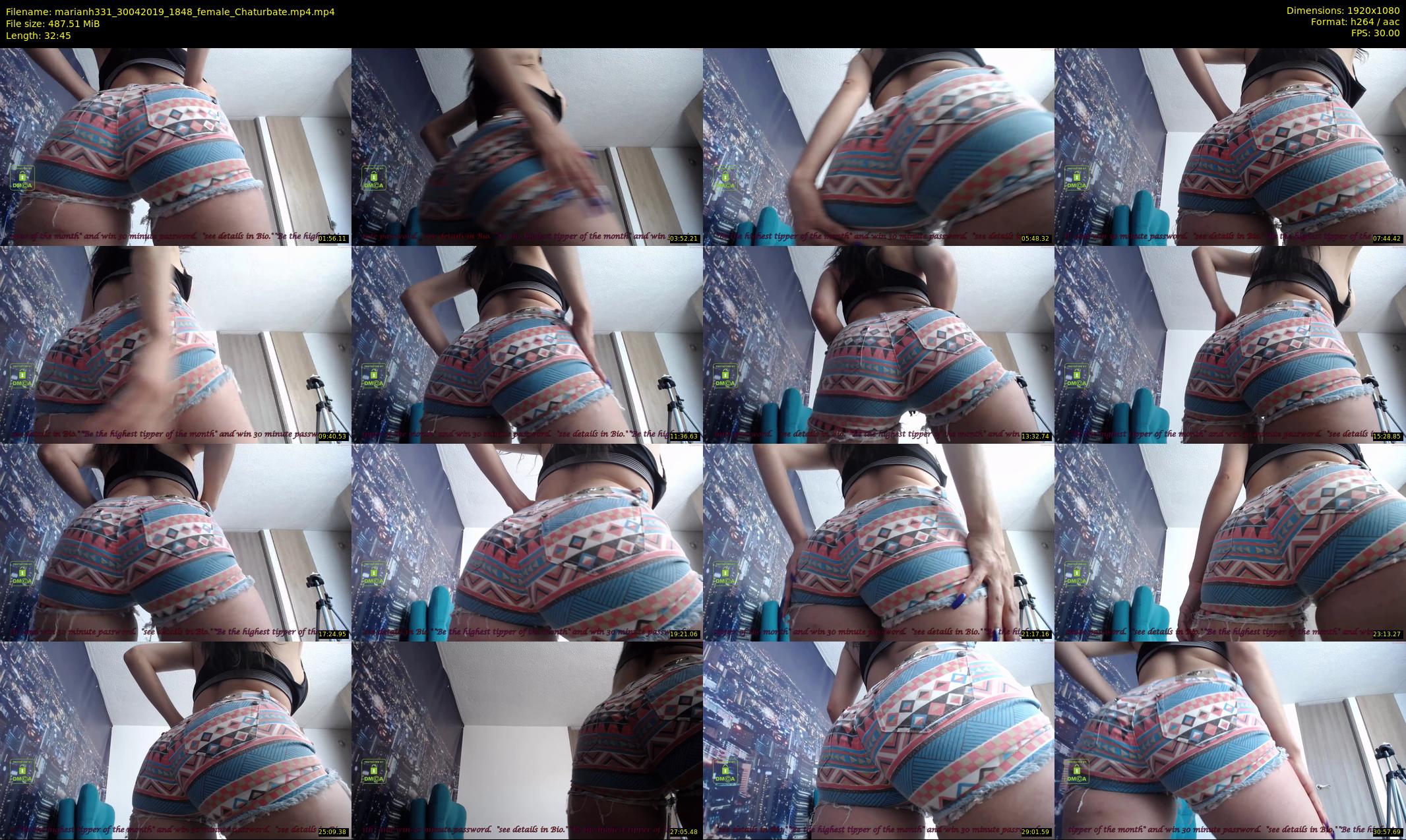 marianh331 — 33 minute Chaturbate female cam show recording, 1080p, Apr 30, 2019