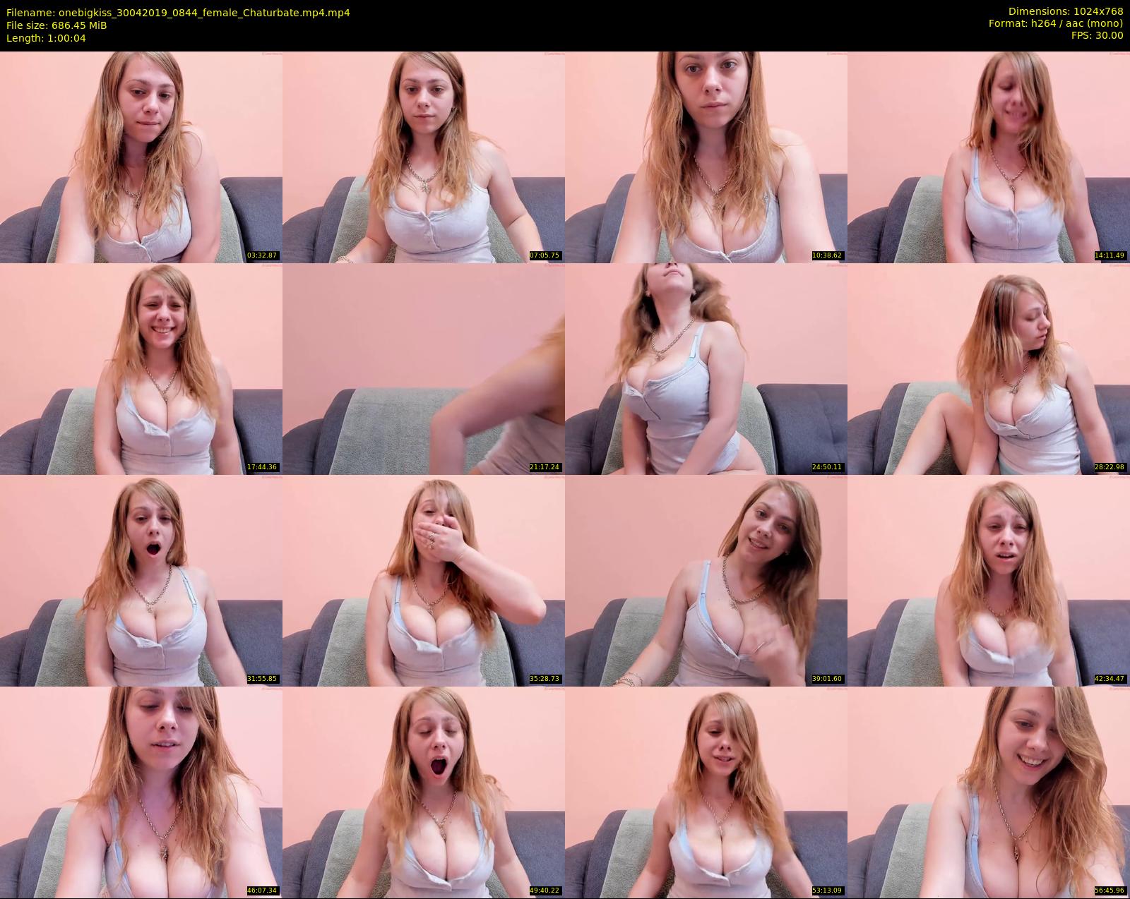 onebigkiss — 61 minute Chaturbate female cam show recording, 720p, Apr 30, 2019