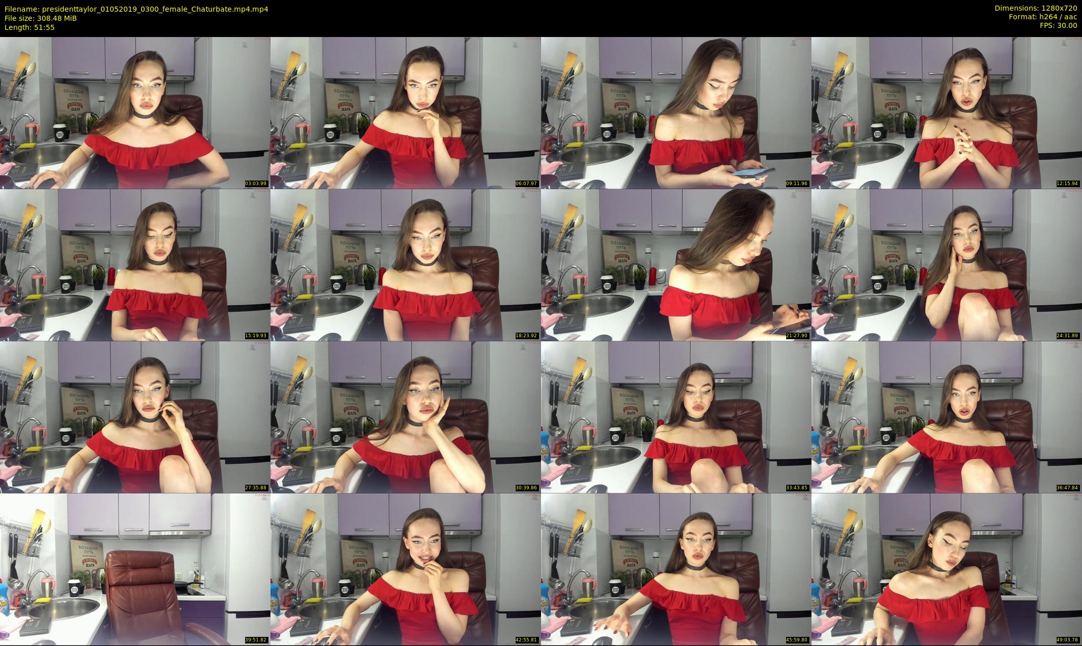presidenttaylor — 52 minute Chaturbate female cam show recording, 720p, May 1, 2019