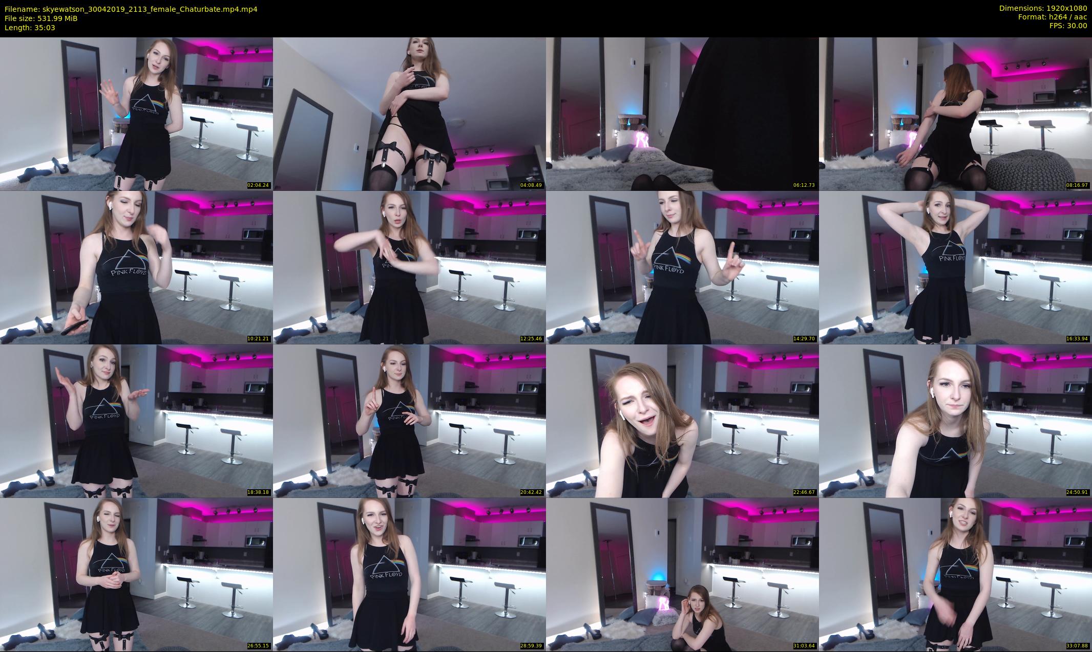 skyewatson — 36 minute Chaturbate female cam show recording, 1080p, Apr 30, 2019