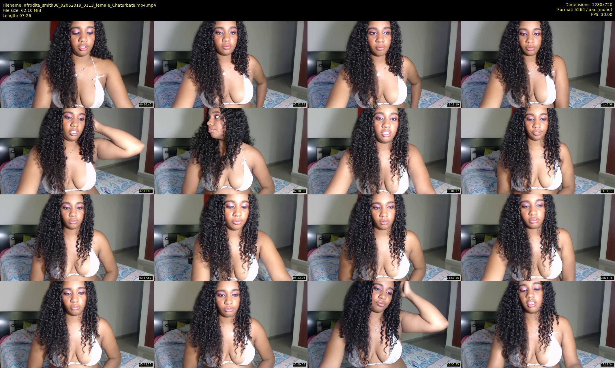 afrodita_smith08 — 8 minute Chaturbate female cam show recording, 720p, May 2, 2019