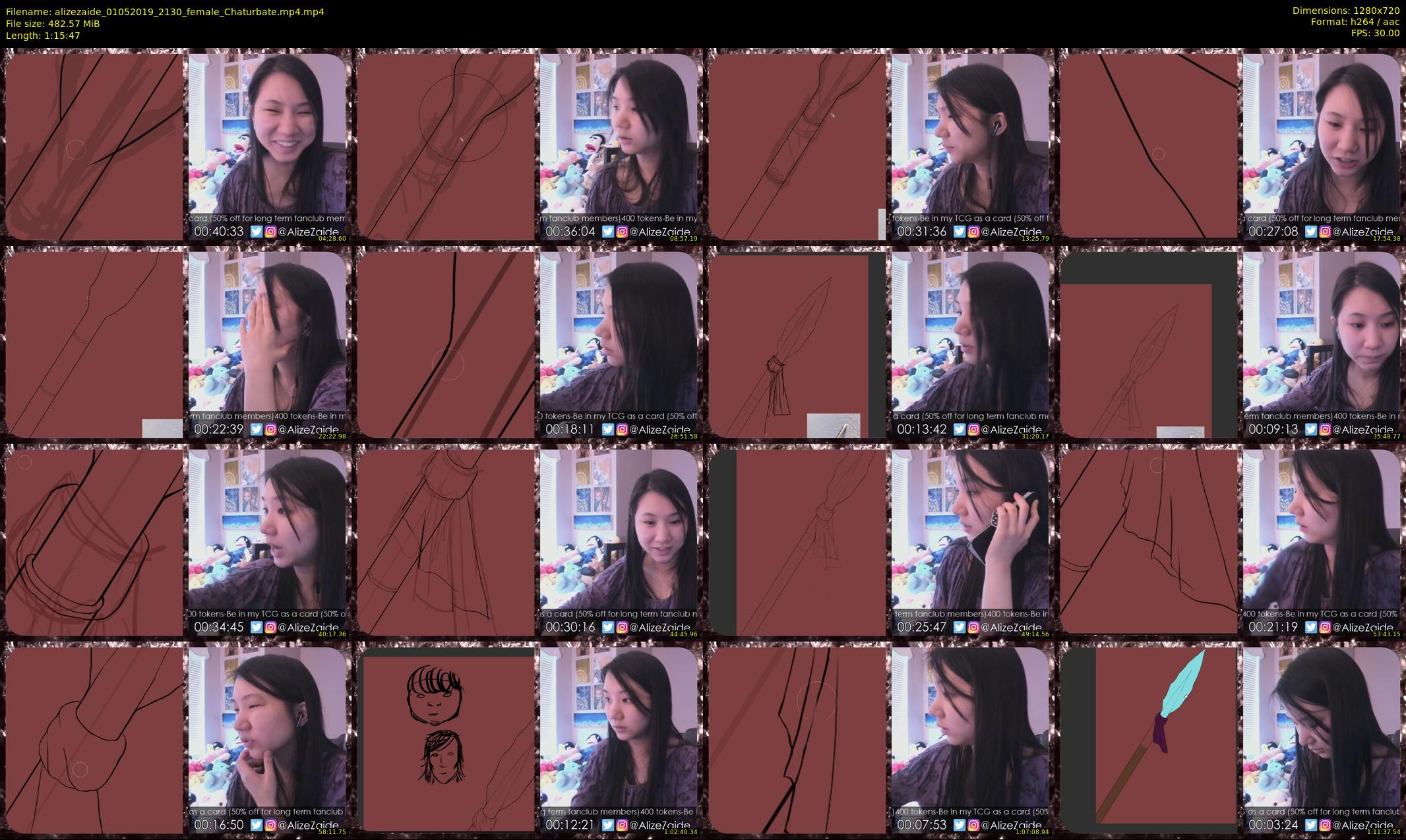 alizezaide — 76 minute Chaturbate female cam show recording, 720p, May 1, 2019