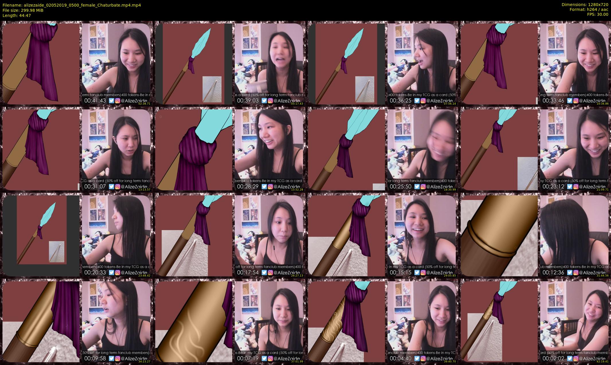 alizezaide — 45 minute Chaturbate female cam show recording, 720p, May 2, 2019