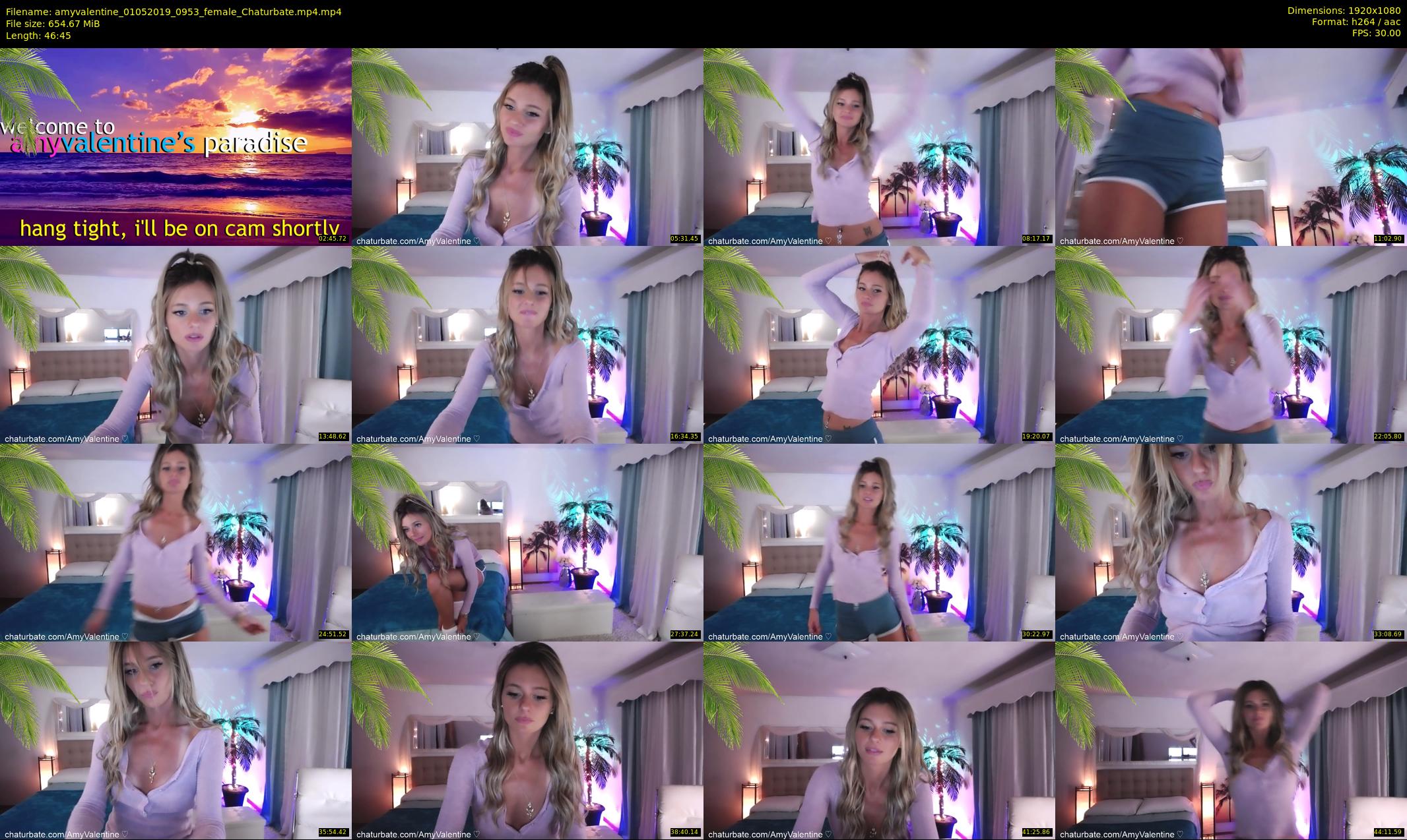 amyvalentine — 47 minute Chaturbate female cam show recording, 1080p, May 1, 2019