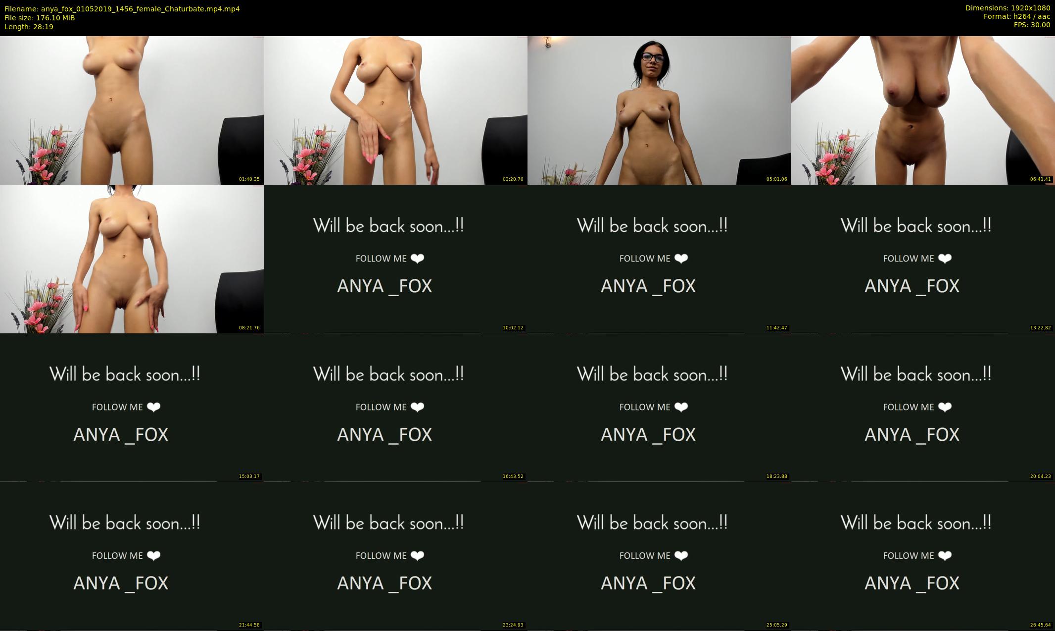 anya_fox — 29 minute Chaturbate female cam show recording, 1080p, May 1, 2019