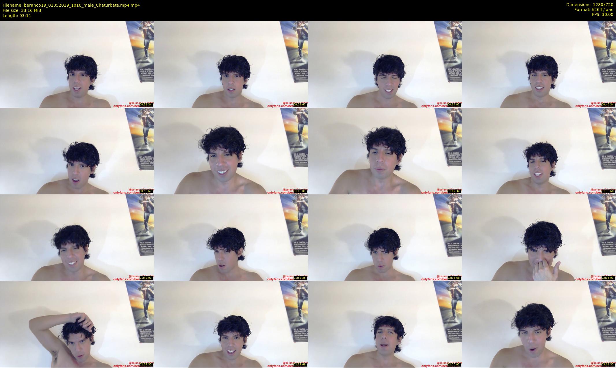 beranco19 — 4 minute Chaturbate male cam show recording, 720p, May 1, 2019