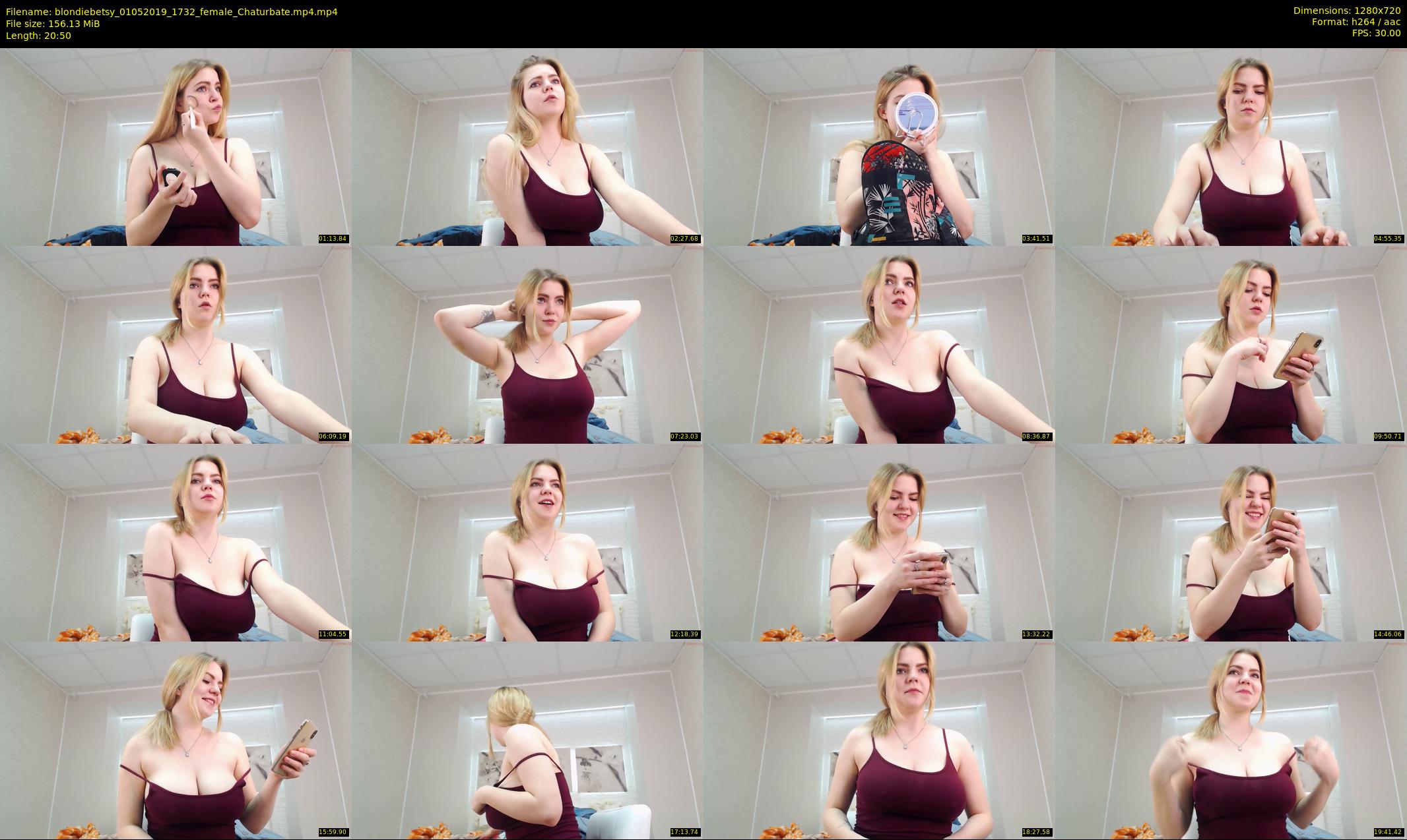 blondiebetsy — 21 minute Chaturbate female cam show recording, 720p, May 1, 2019