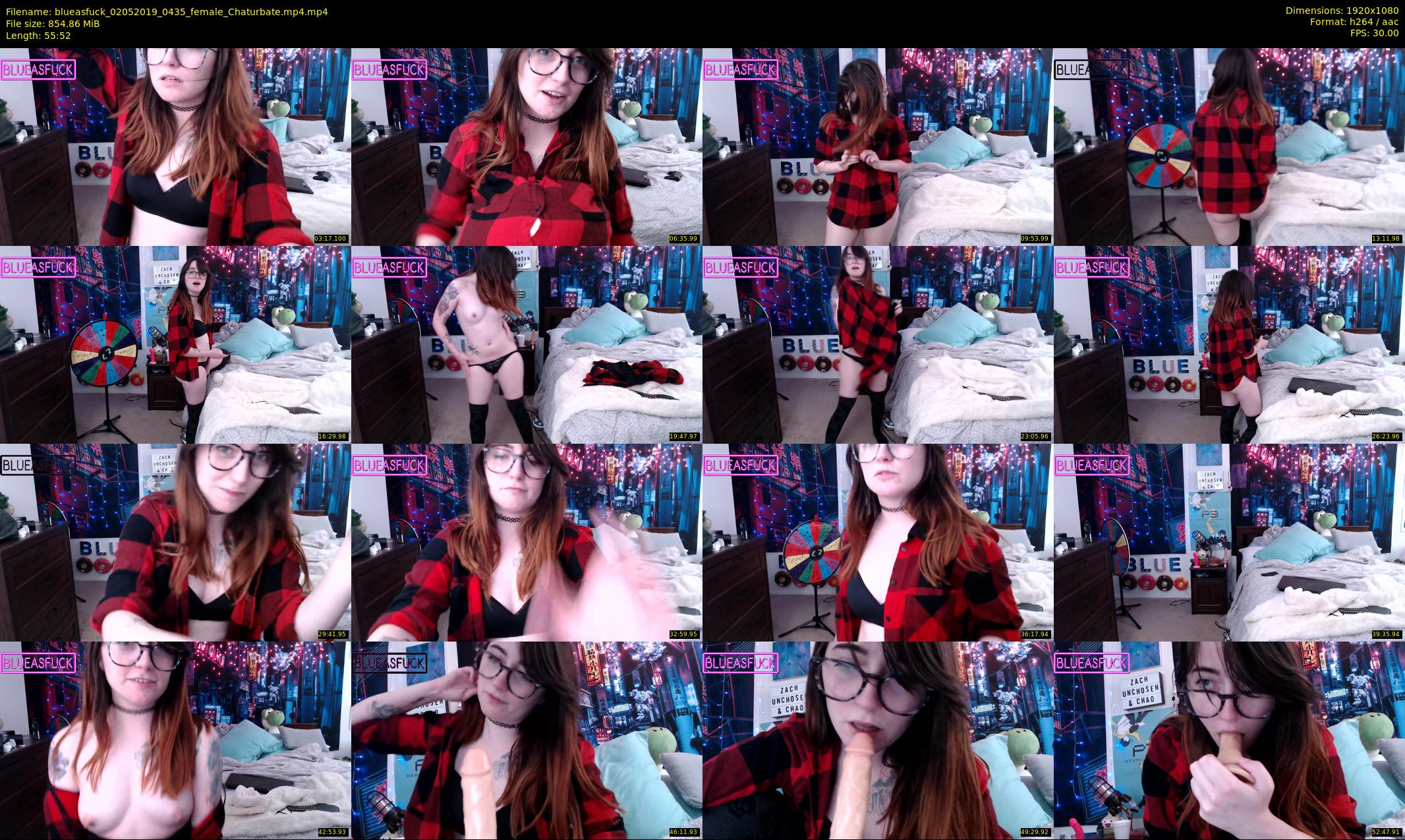 blueasfuck — 56 minute Chaturbate female cam show recording, 1080p, May 2, 2019