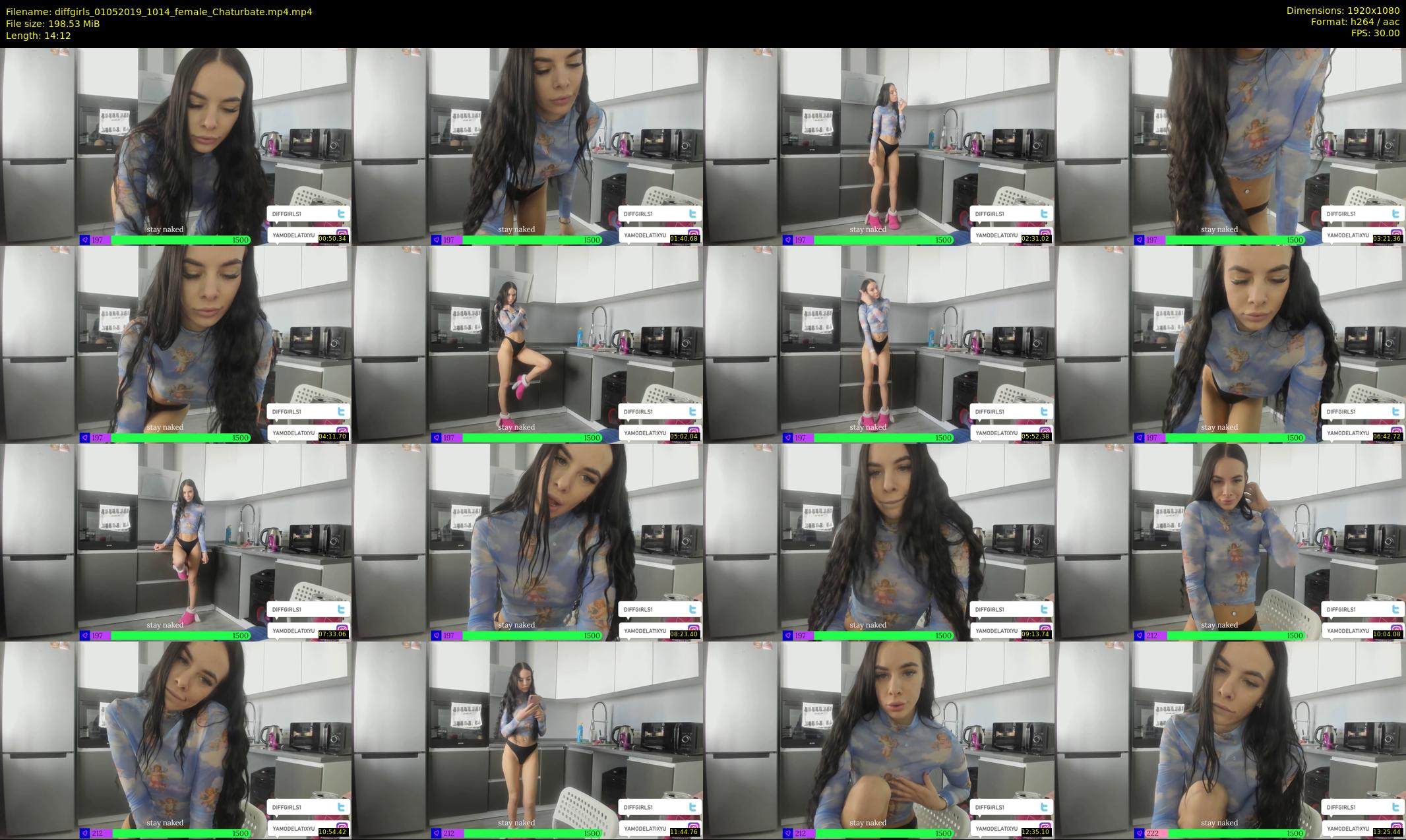 diffgirls — 15 minute Chaturbate female cam show recording, 1080p, May 1, 2019