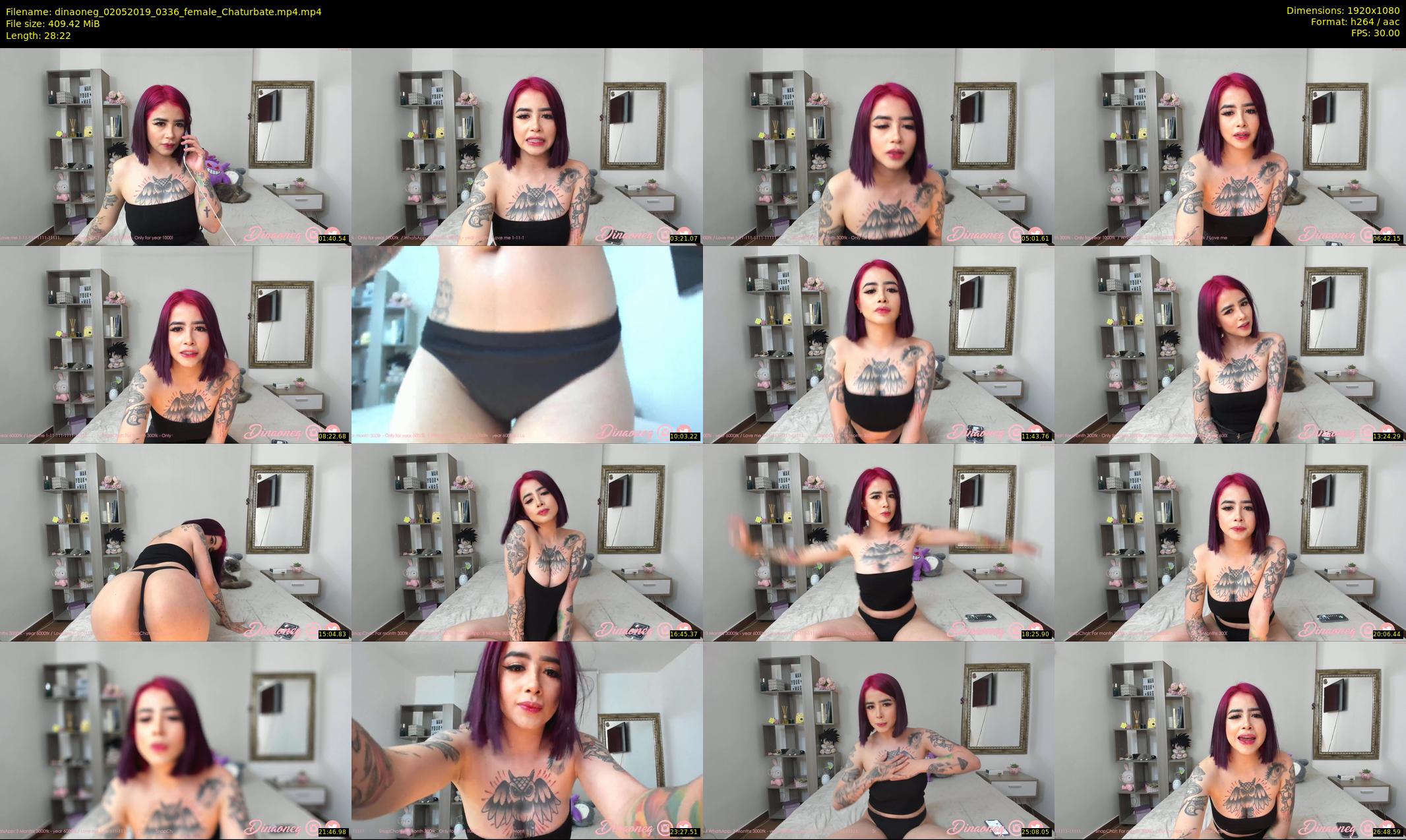 dinaoneg — 29 minute Chaturbate female cam show recording, 1080p, May 2, 2019