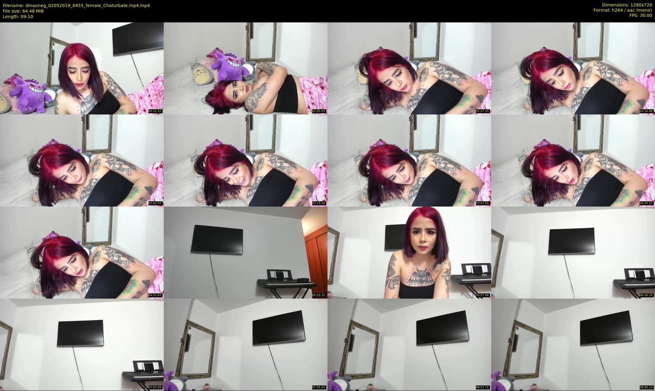 dinaoneg — 10 minute Chaturbate female cam show recording, 720p, May 2, 2019