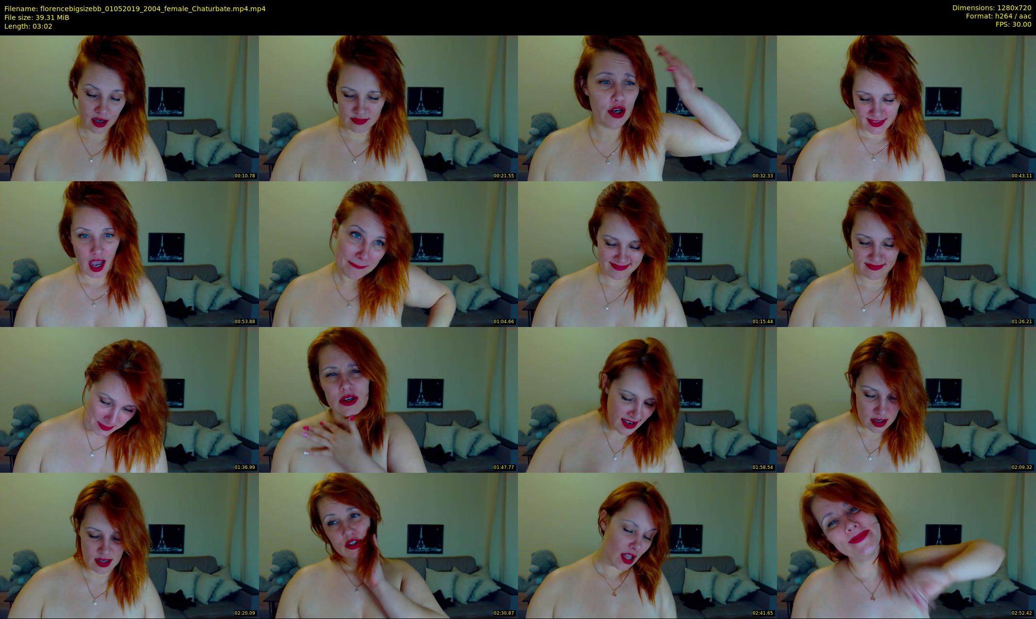 florencebigsizebb — 4 minute Chaturbate female cam show recording, 720p, May 1, 2019