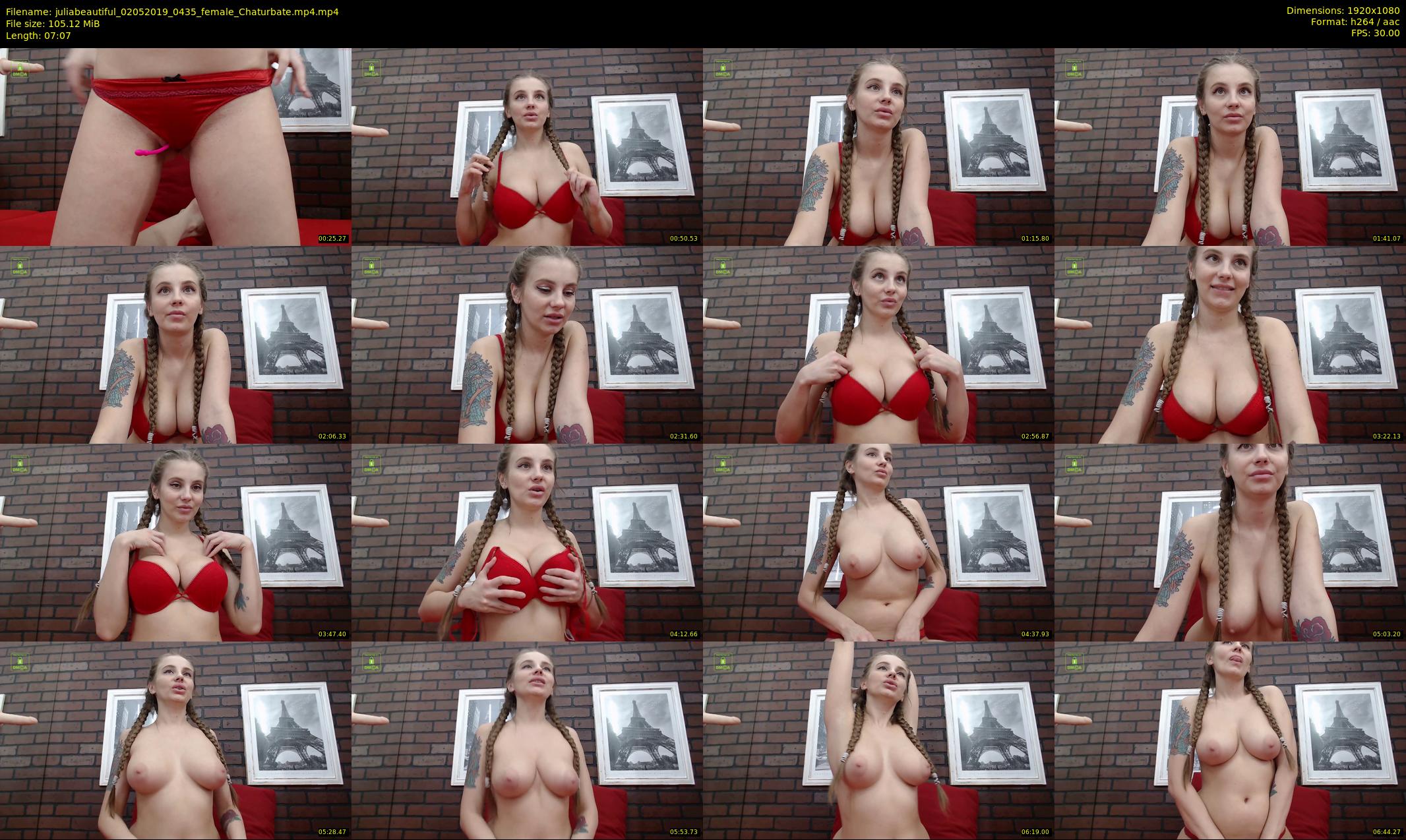 juliabeautiful — 8 minute Chaturbate female cam show recording, 1080p, May 2, 2019
